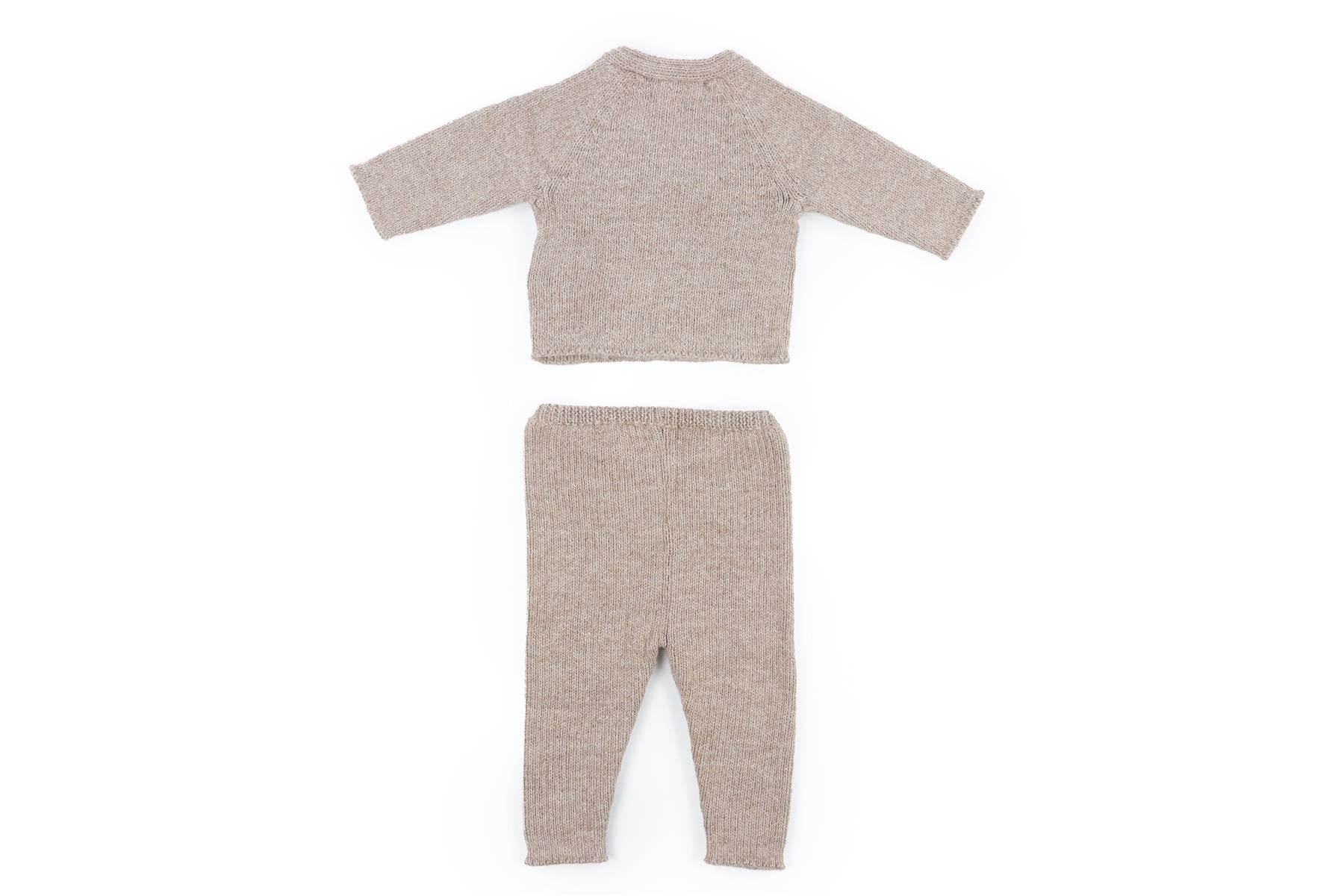 Bonpoint Taupe Kids Girls Knit Set 3 Months - Image 4