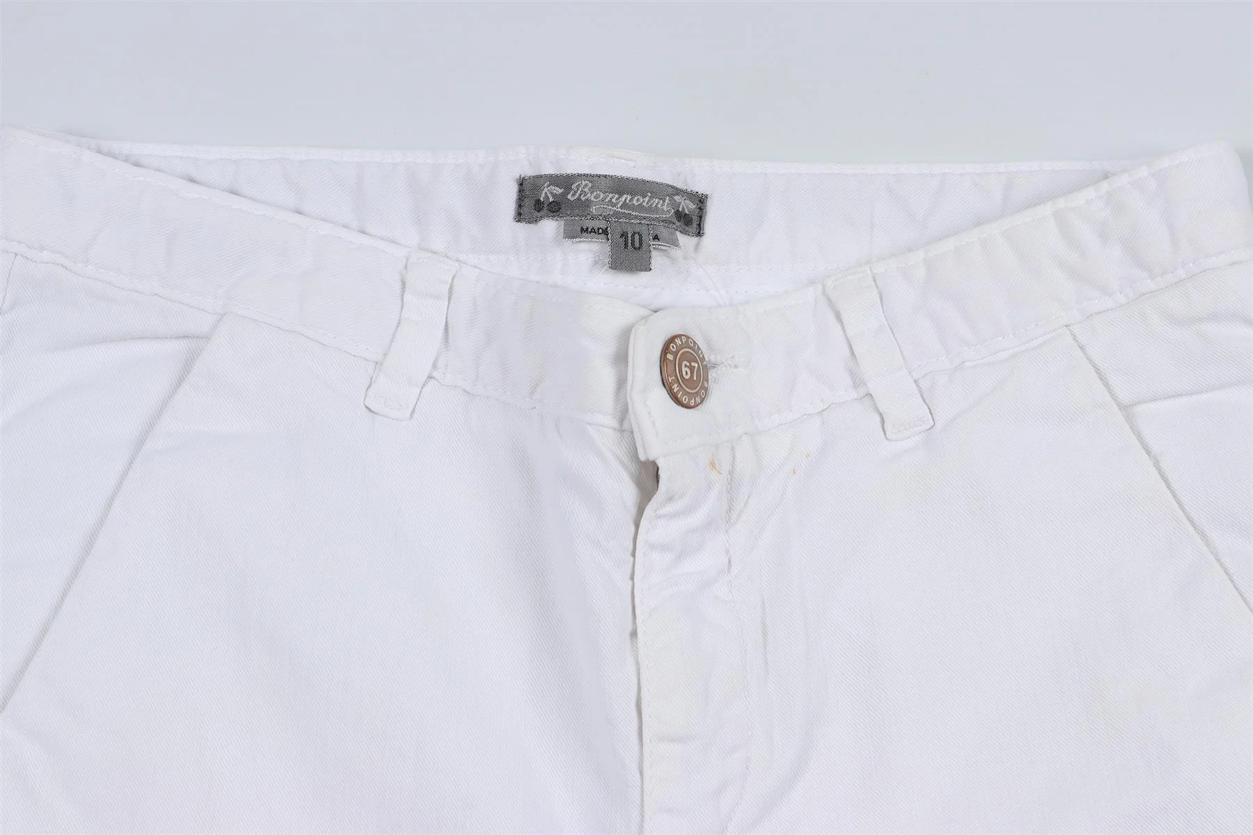 BONPOINT WHITE KIDS BOY SHORTS 10 YEARS - Image 3
