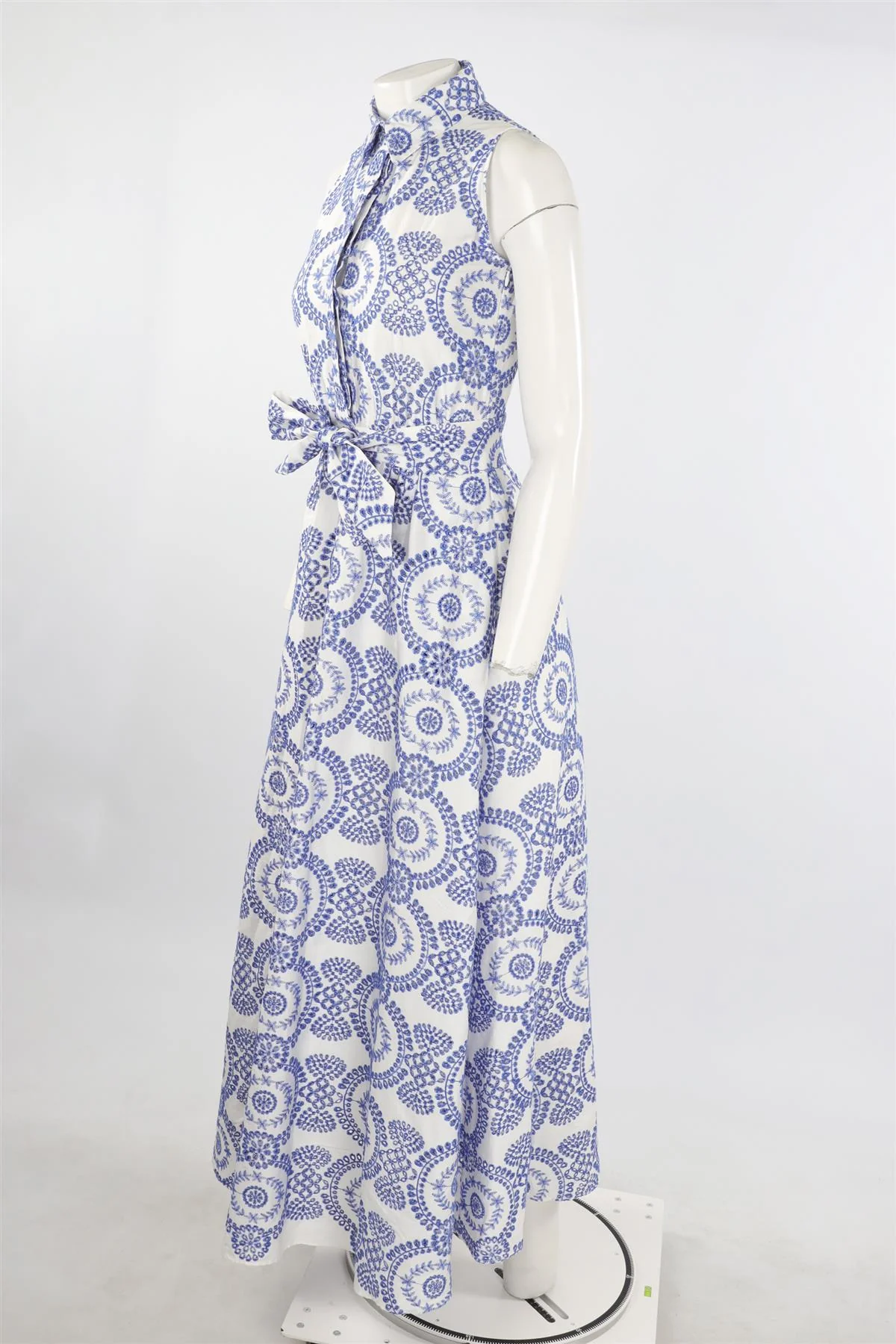 BORGO DE NOR BLUE COTTON MAXI DRESS UK 8 - Image 3