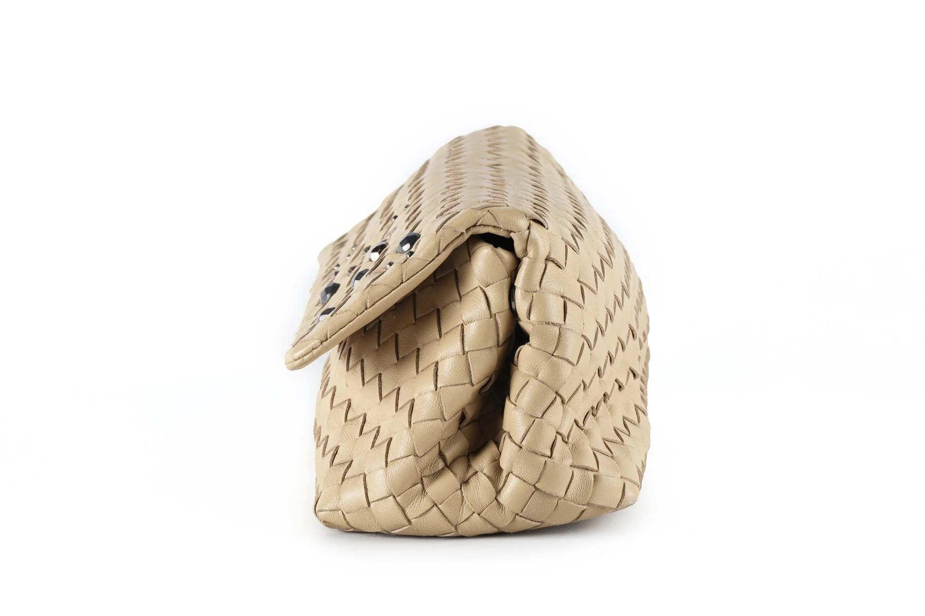 BOTTEGA VENETA BEIGE INTRECCIATO LEATHER CLUTCH - Image 4