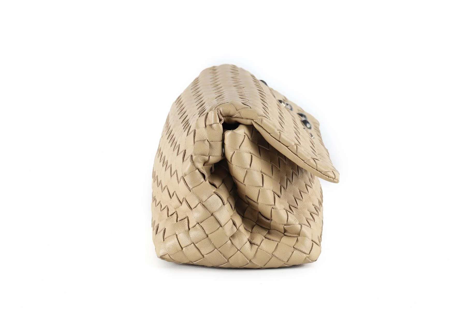BOTTEGA VENETA BEIGE INTRECCIATO LEATHER CLUTCH - Image 5