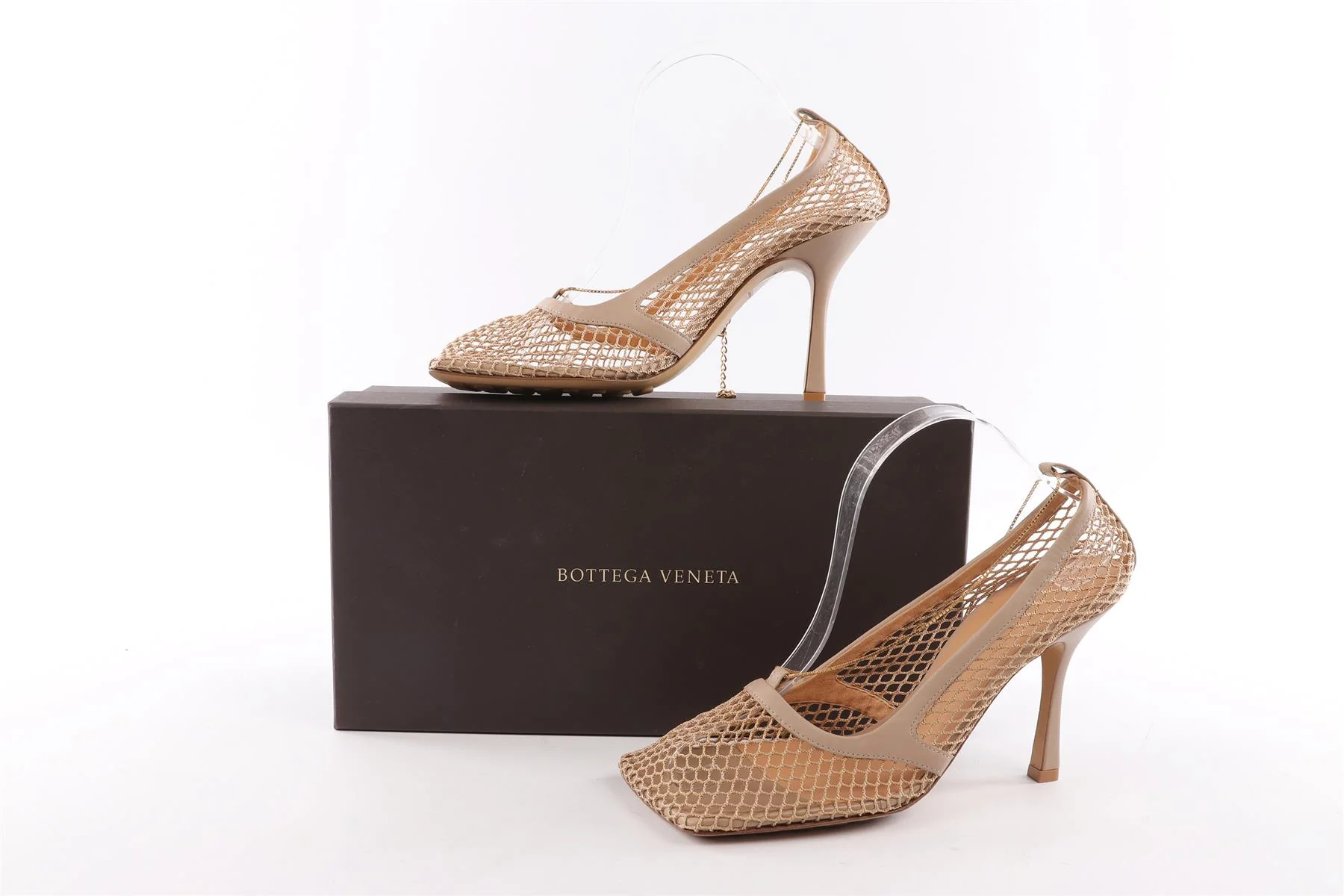 BOTTEGA VENETA BEIGE MESH PUMPS EU 40 UK 7 US 10 - Image 7