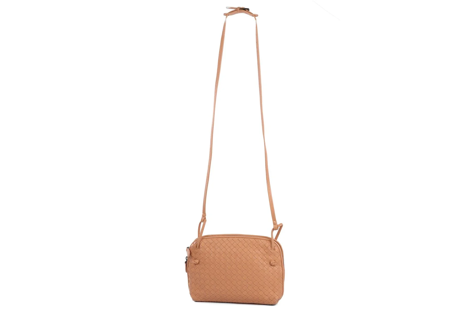 BOTTEGA VENETA BEIGE NODINI INTRECCIATO LEATHER SHOULDER BAG - Image 3