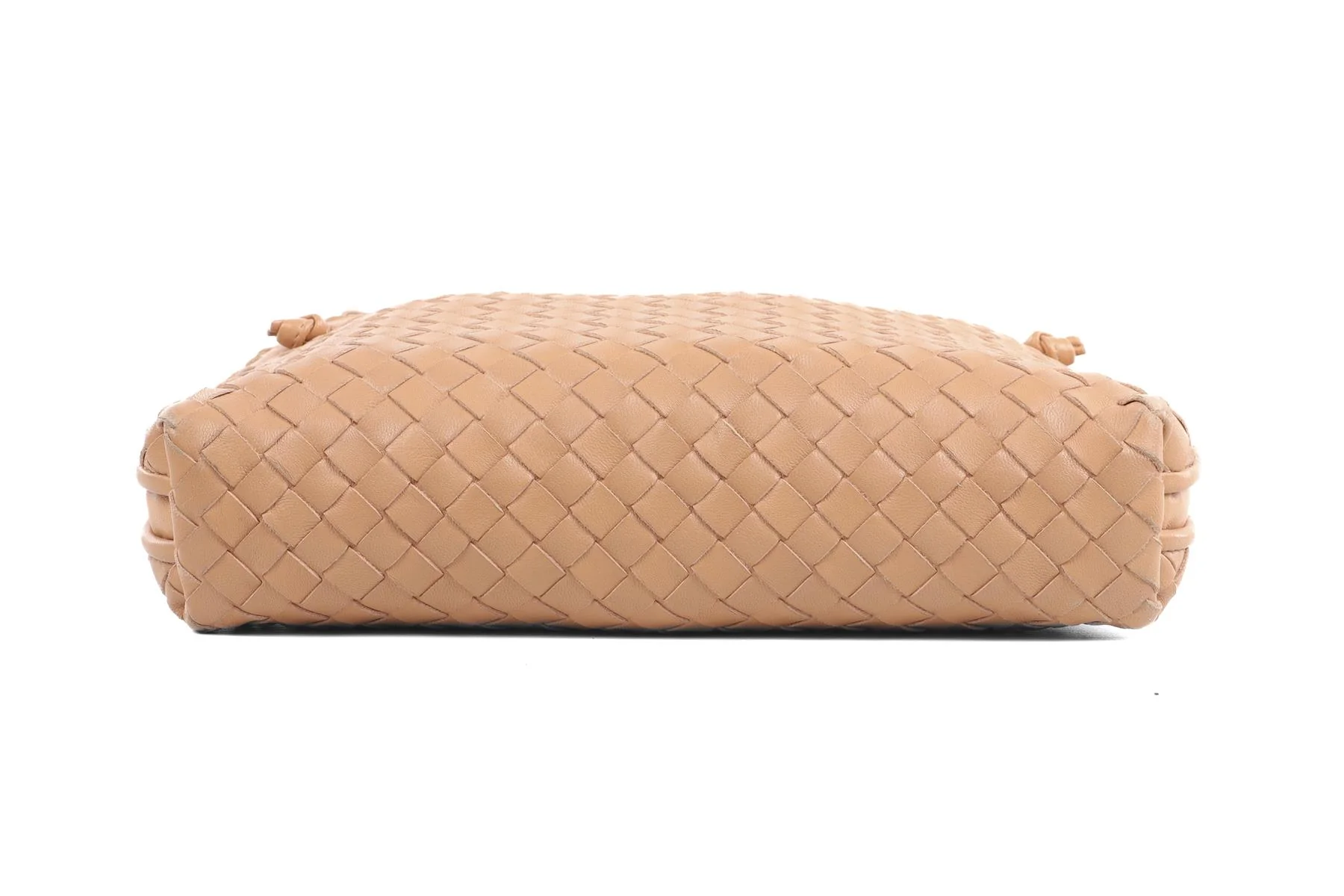 BOTTEGA VENETA BEIGE NODINI INTRECCIATO LEATHER SHOULDER BAG - Image 8