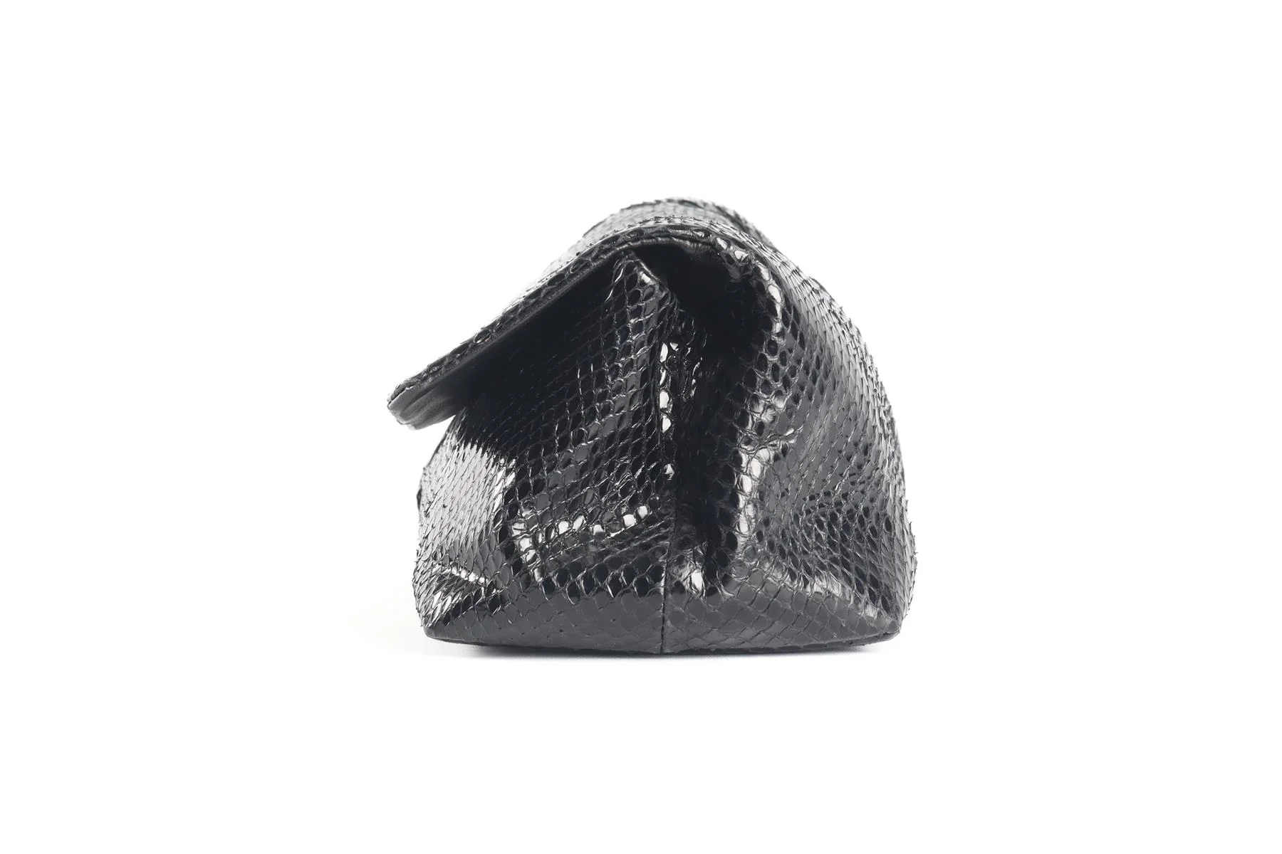 BOTTEGA VENETA BLACK AYER SNAKESKIN CLUTCH - Image 15