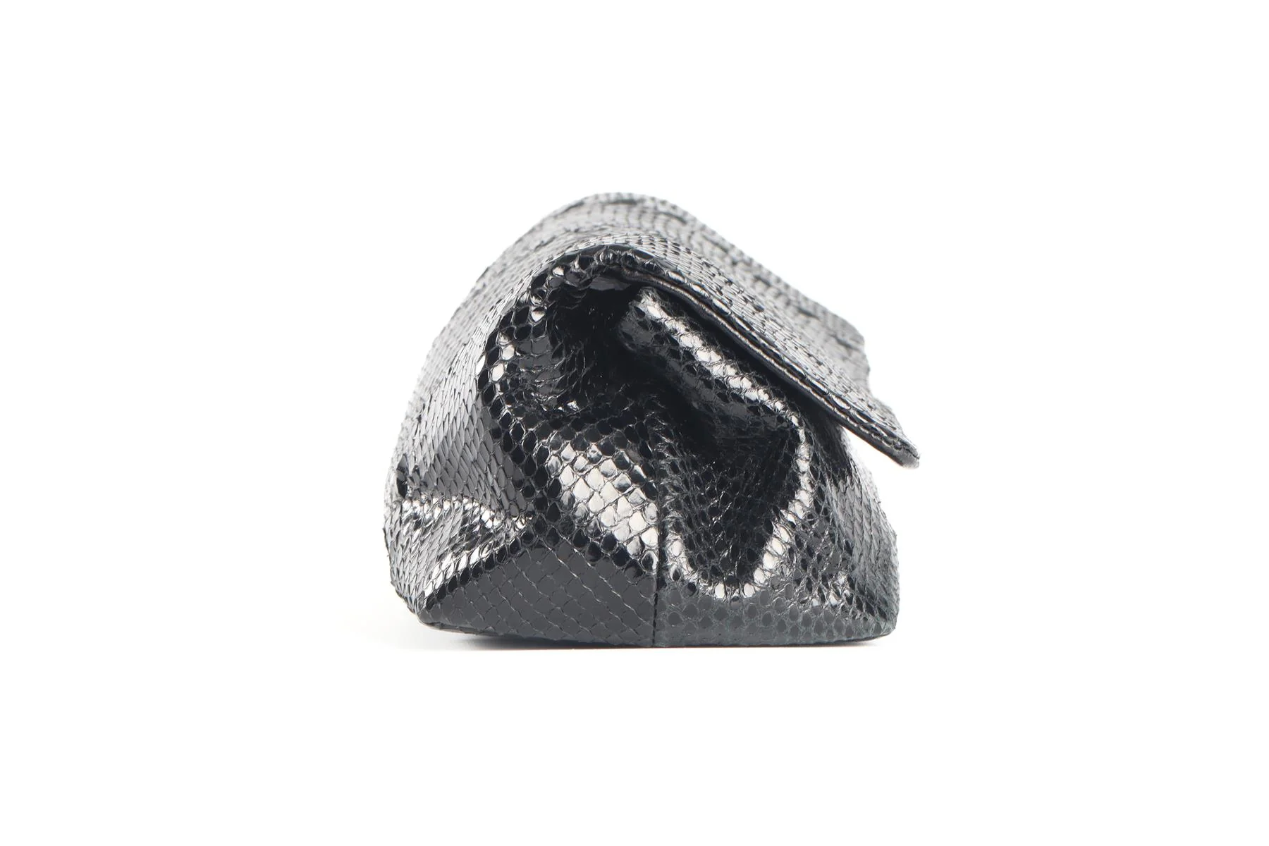 BOTTEGA VENETA BLACK AYER SNAKESKIN CLUTCH - Image 4