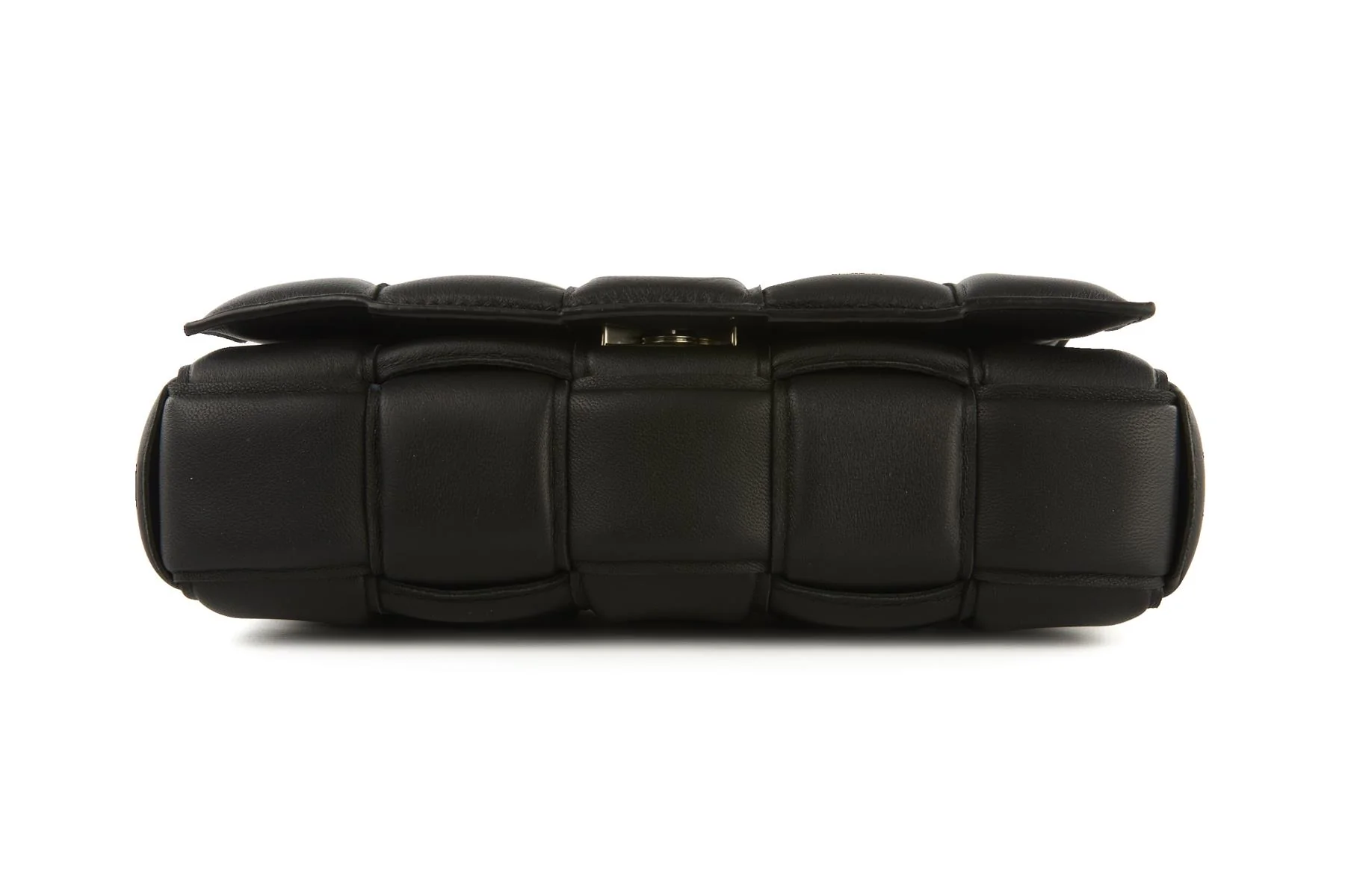 BOTTEGA VENETA BLACK CASSETTE MEDIUM PADDED INTRECCIATO LEATHER SHOULDER BAG - Image 8