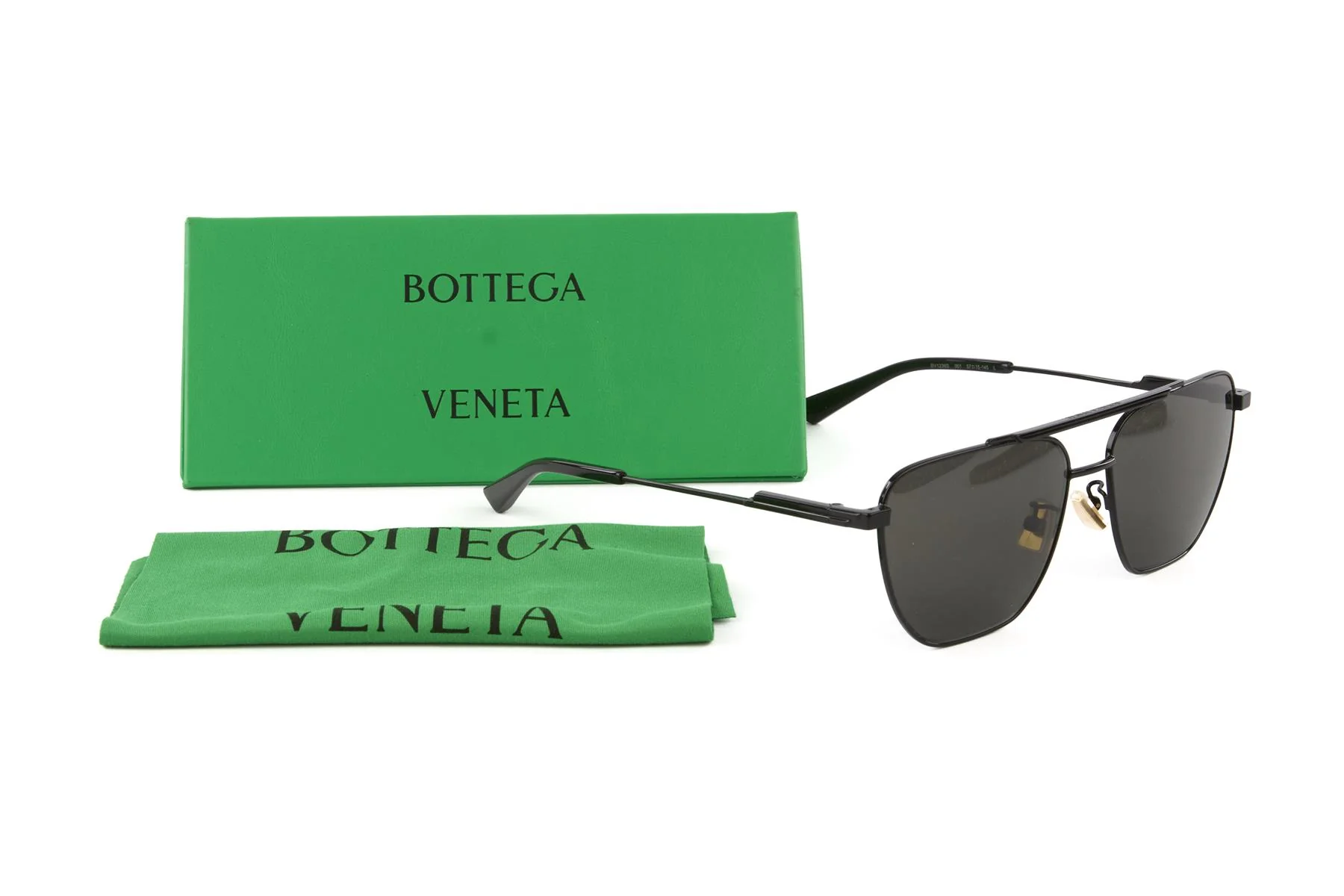 BOTTEGA VENETA BLACK D FRAME METAL SUNGLASSES - Image 10