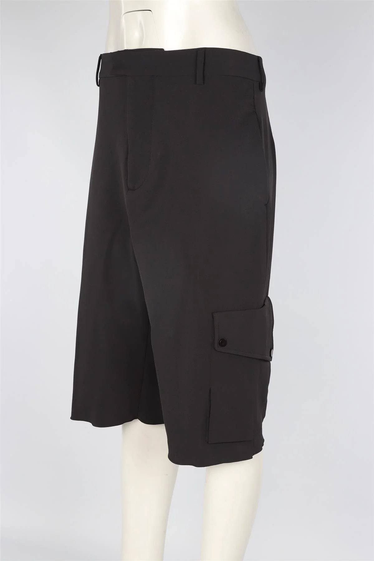 BOTTEGA VENETA BLACK JERSEY SHORTS IT 40 UK 8 - Image 3