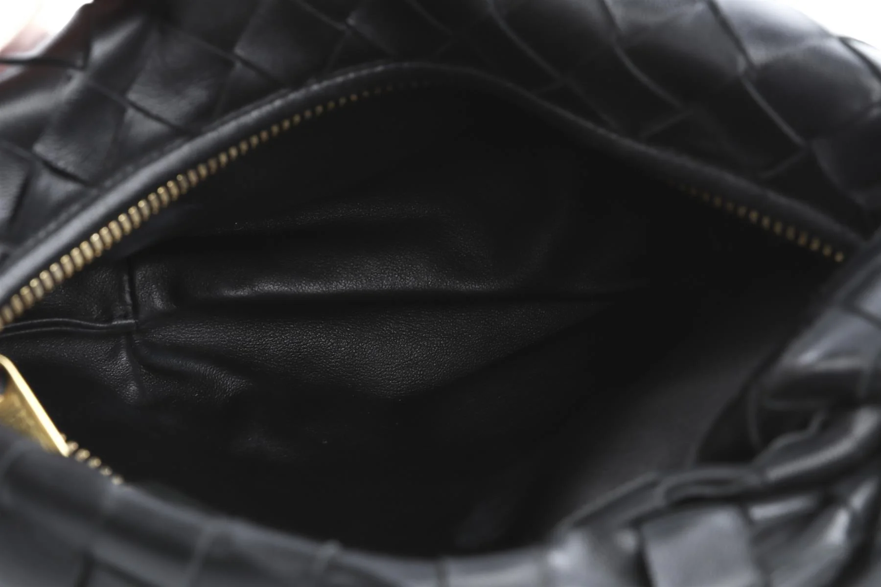 BOTTEGA VENETA BLACK JODIE MINI INTRECCIATO LEATHER TOTE BAG - Image 10