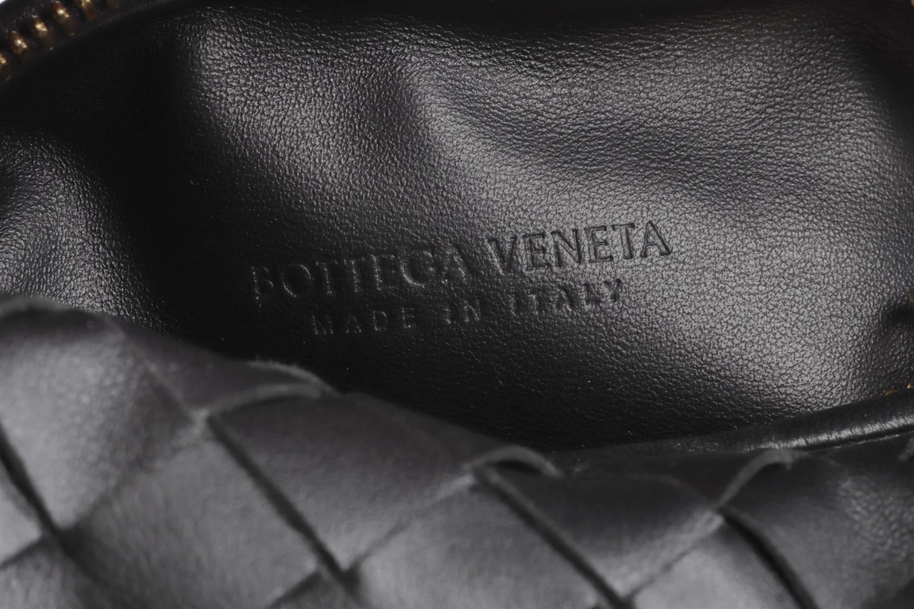 BOTTEGA VENETA BLACK JODIE MINI INTRECCIATO LEATHER TOTE BAG - Image 9
