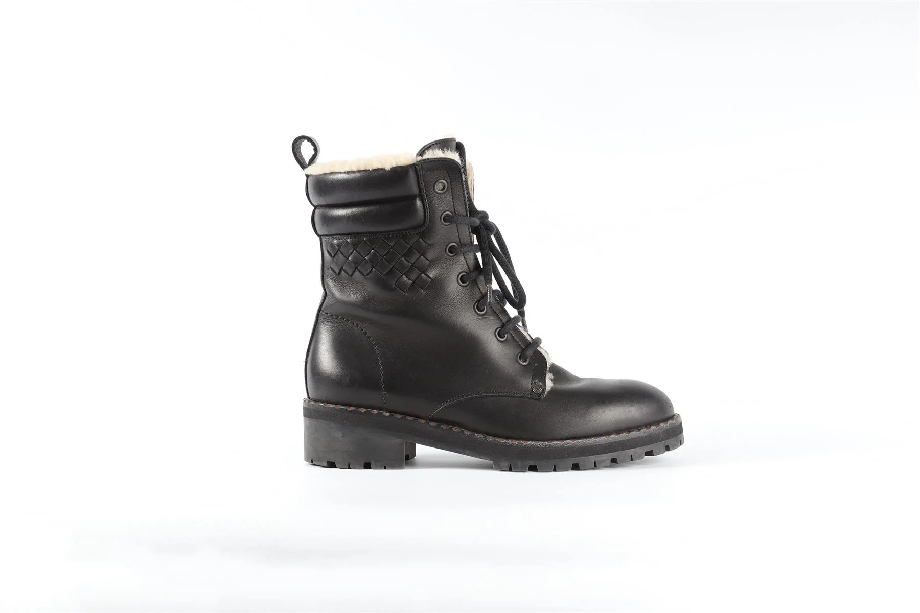 BOTTEGA VENETA BLACK LEATHER ANKLE BOOTS EU 36.5 UK 3.5 US 6.5 - Image 2