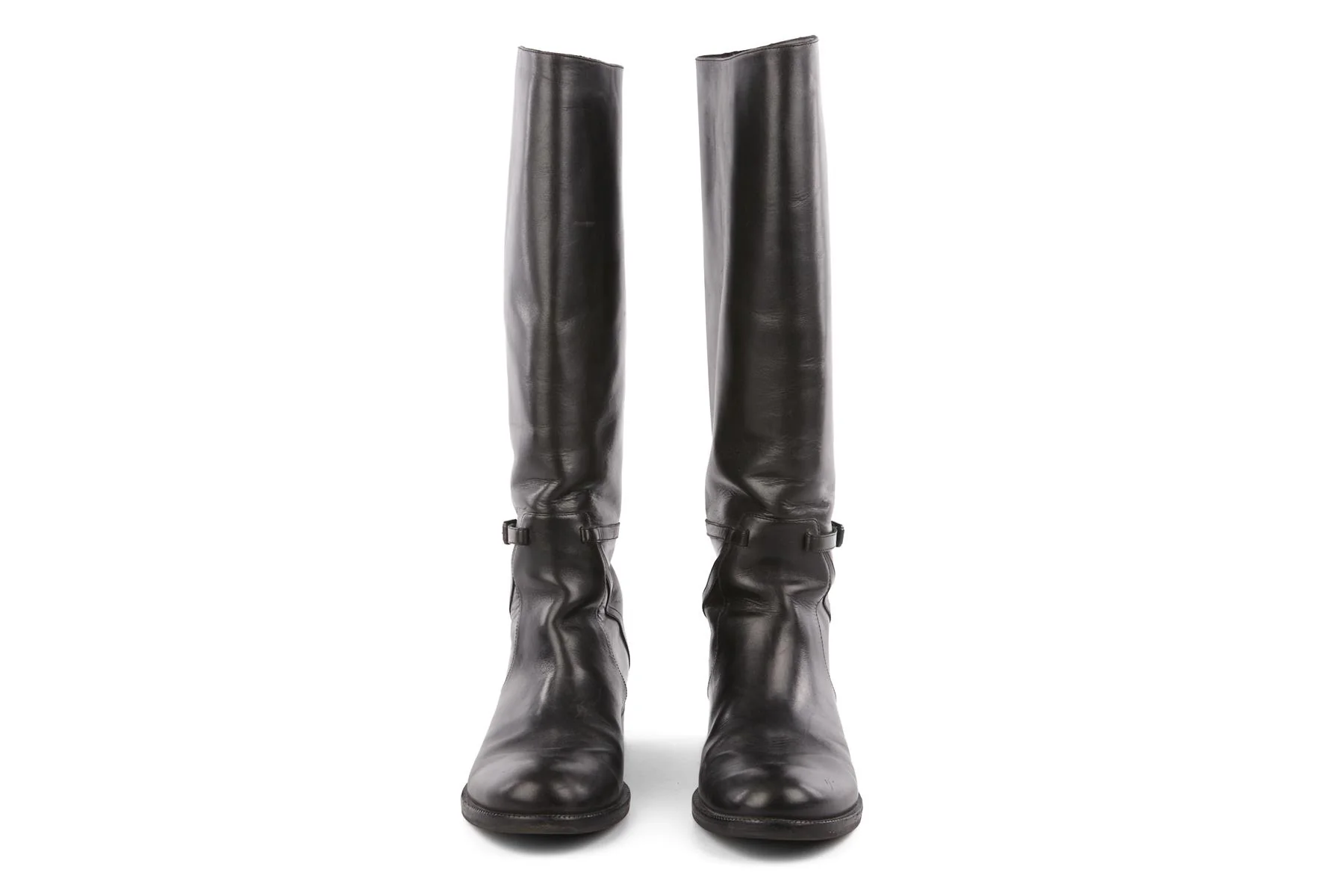 BOTTEGA VENETA BLACK LEATHER KNEE HIGH BOOTS EU 39.5 UK 6.5 US 9.5 - Image 3