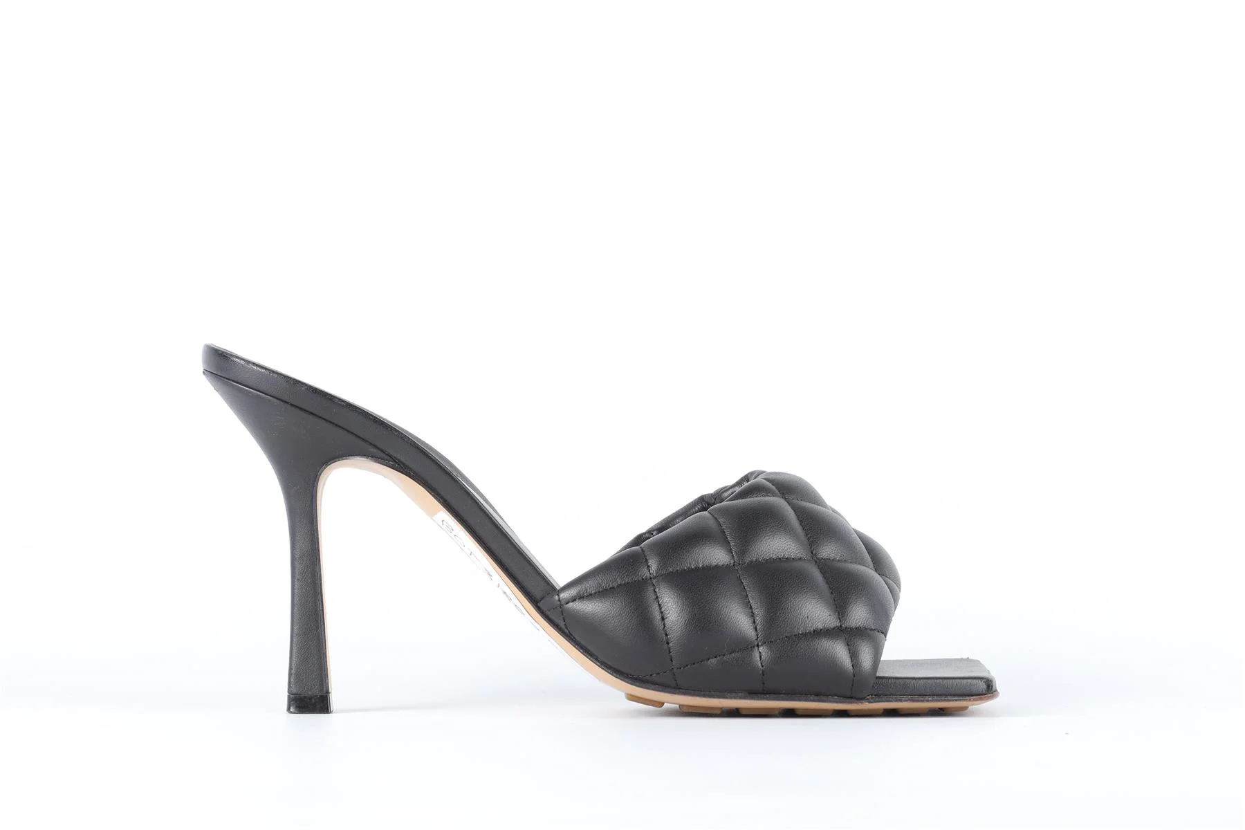 BOTTEGA VENETA BLACK LEATHER MULES EU 38 UK 5 US 8 - Image 2