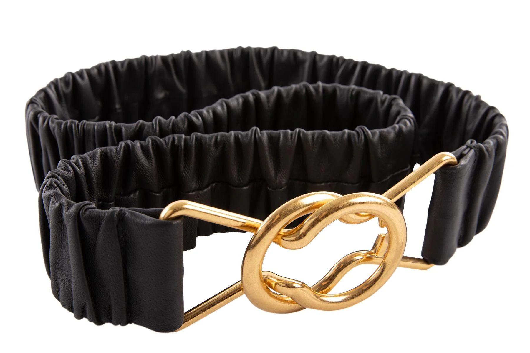 BOTTEGA VENETA BLACK LEATHER WAIST BELT LARGE - Image 3