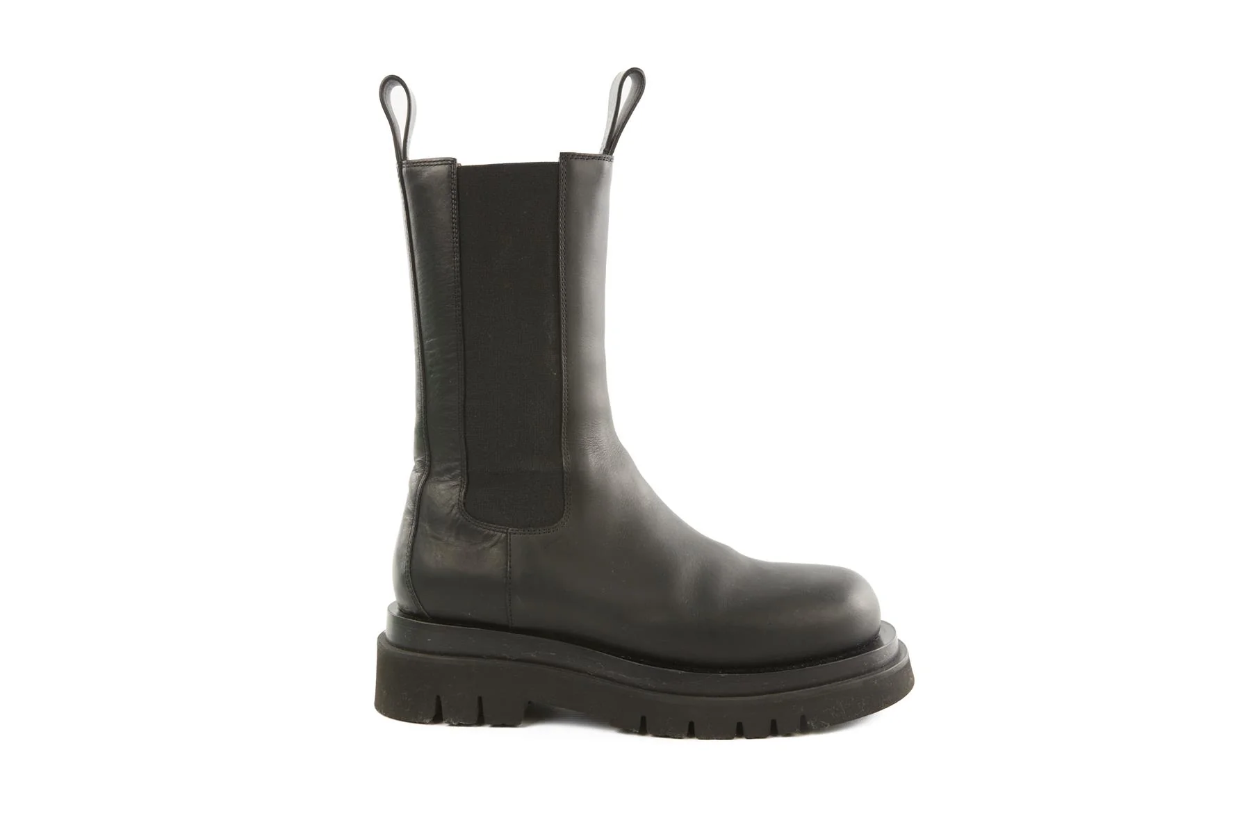BOTTEGA VENETA BLACK LUG LEATHER ANKLE BOOTS EU 36 UK 3 US 6 - Image 2