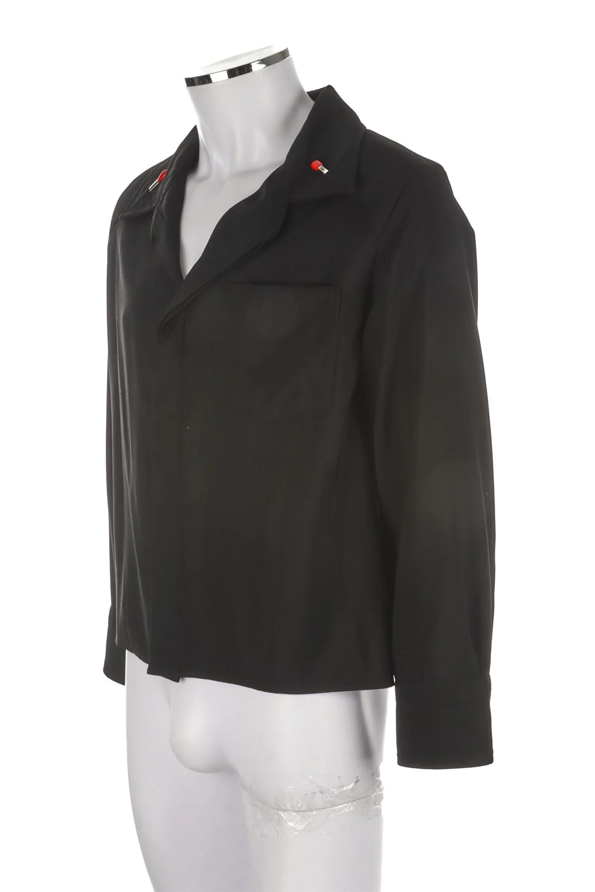 BOTTEGA VENETA BLACK MENS MATCHES WOOL SHIRT SMALL - Image 3