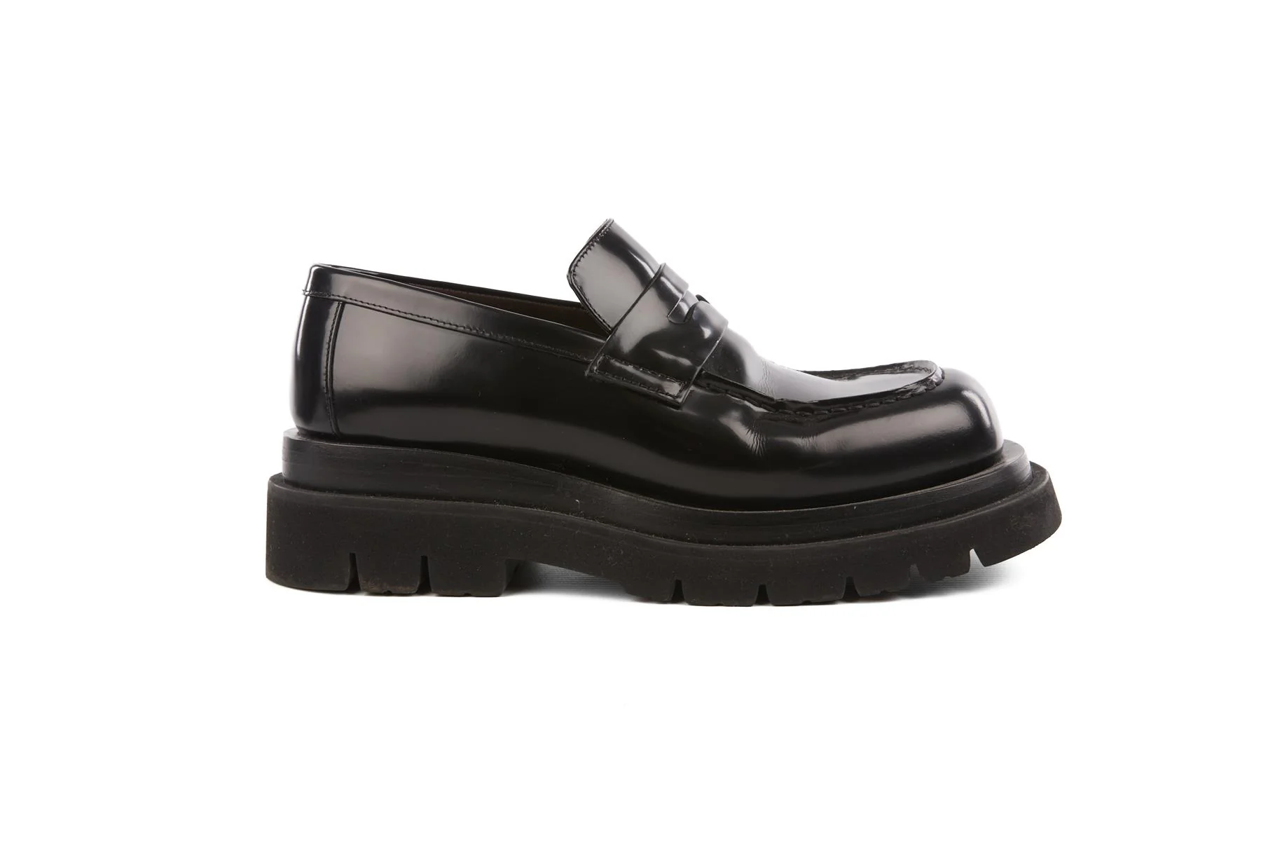 BOTTEGA VENETA BLACK PATENT LEATHER LOAFERS EU 39 UK 6 US 9 - Image 2