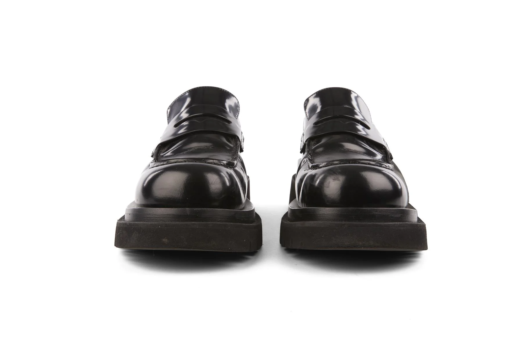BOTTEGA VENETA BLACK PATENT LEATHER LOAFERS EU 39 UK 6 US 9 - Image 3