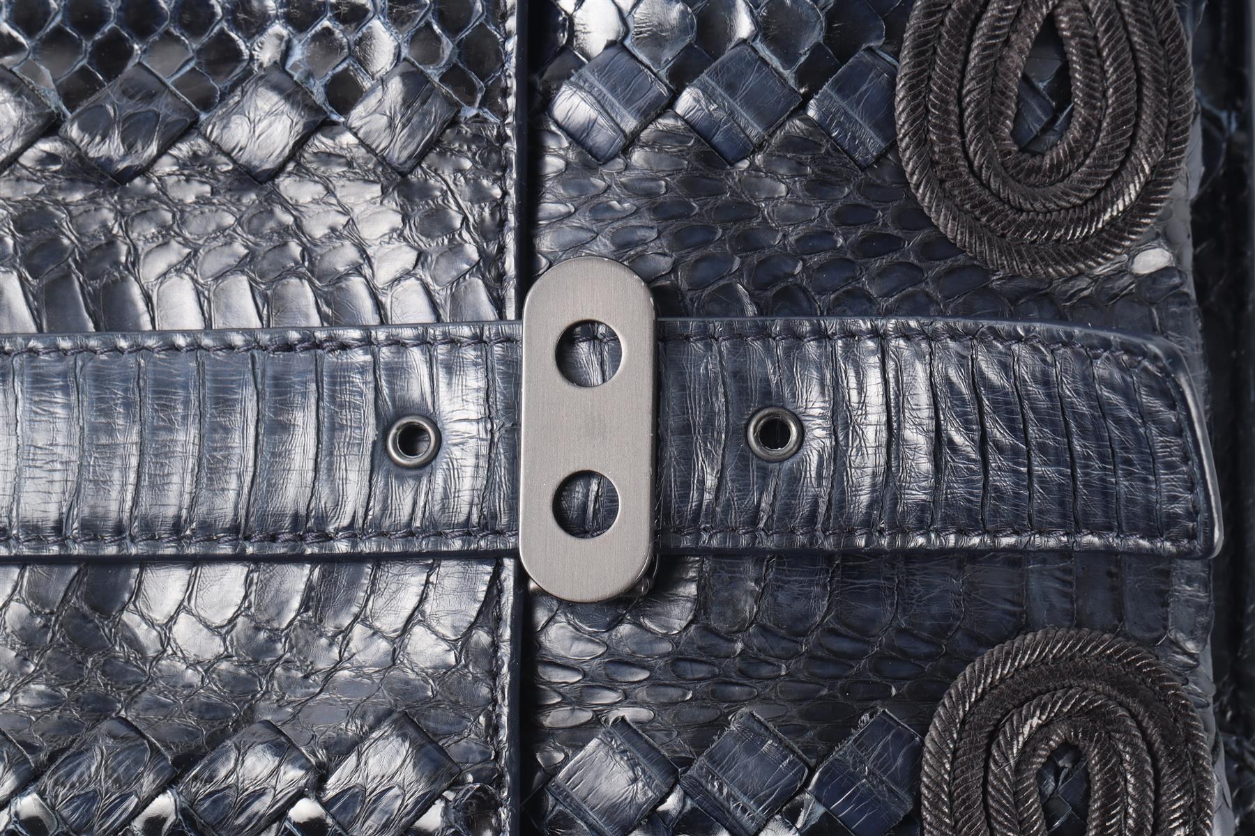 BOTTEGA VENETA BLUE 2012 PYTHON CLUTCH - Image 9