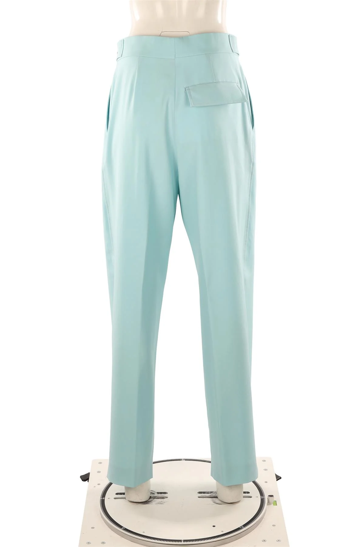 BOTTEGA VENETA BLUE WOOL STRAIGHT LEG PANTS IT 40 UK 8 - Image 4