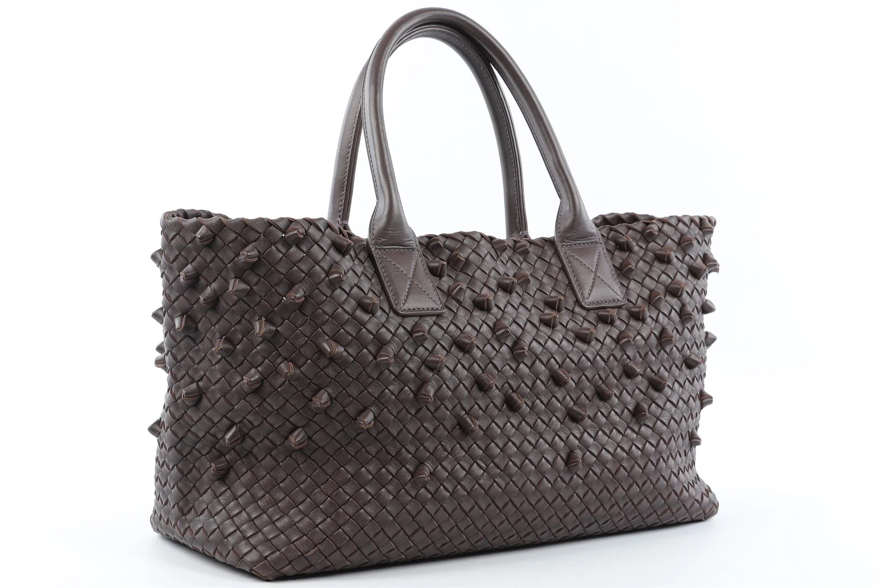 BOTTEGA VENETA BROWN CABAT MEDIUM INTRECCIATO LEATHER TOTE BAG - Image 3