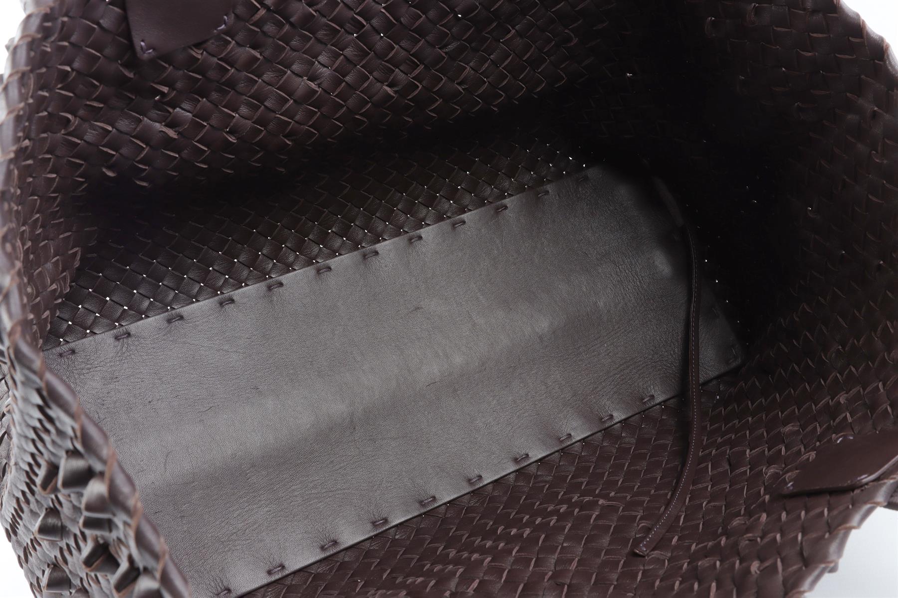 BOTTEGA VENETA BROWN CABAT MEDIUM INTRECCIATO LEATHER TOTE BAG - Image 9