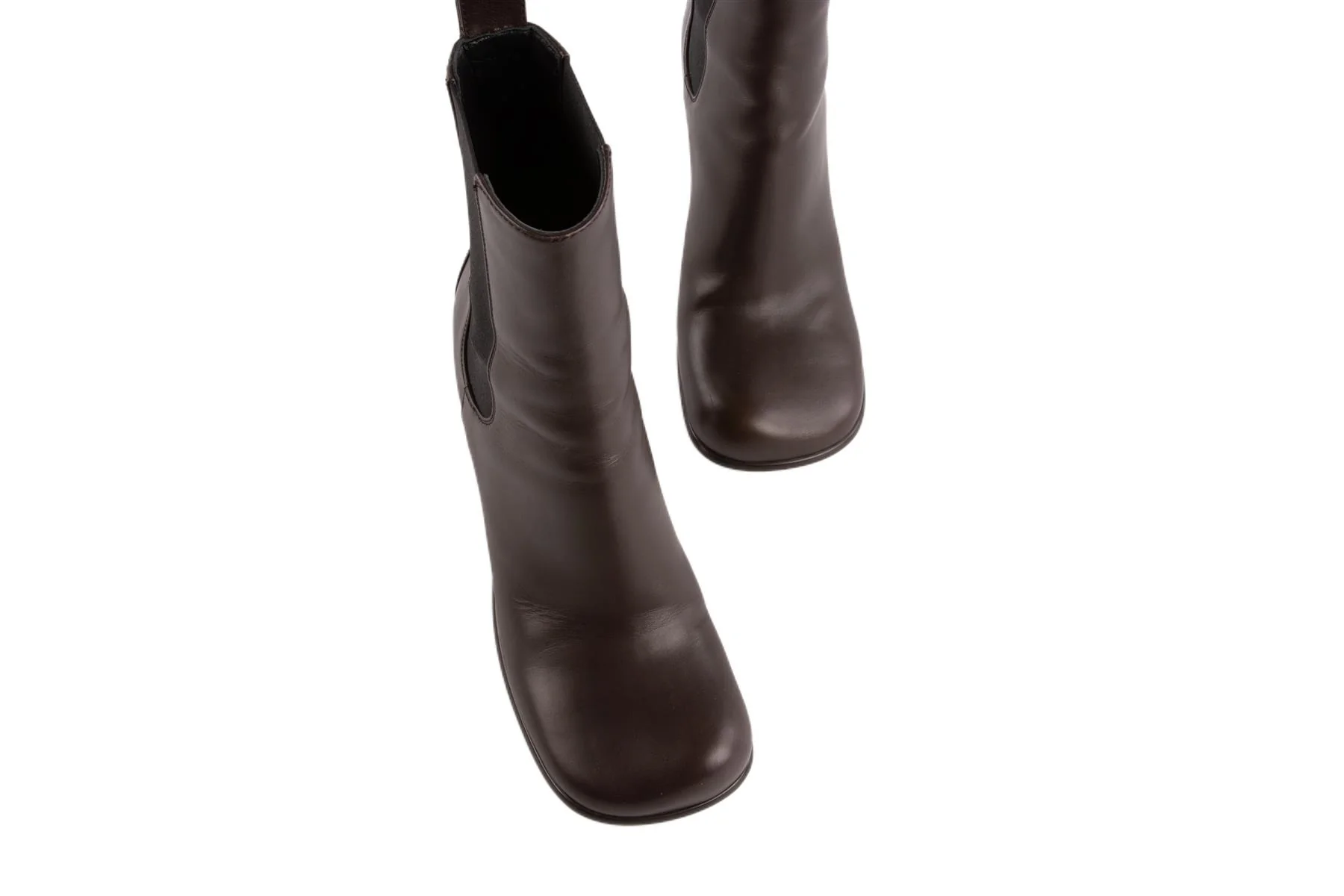 BOTTEGA VENETA BROWN LEATHER ANKLE BOOTS EU 39 - Image 4