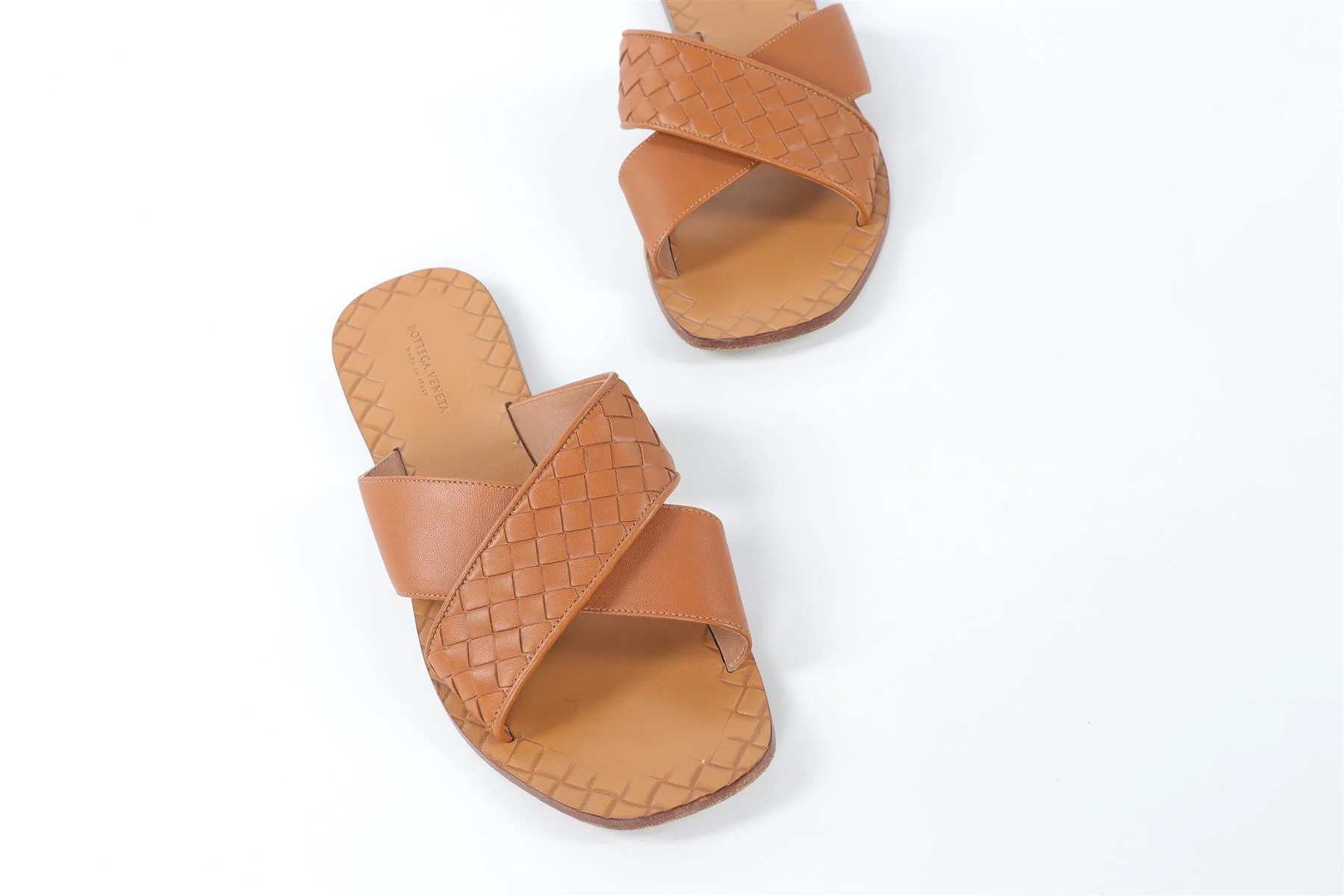BOTTEGA VENETA BROWN LEATHER SANDALS EU 38 UK 5 US 8 - Image 4