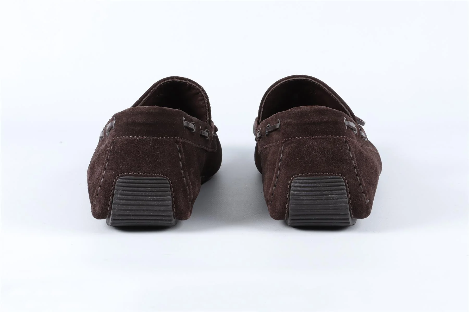 BOTTEGA VENETA BROWN MEN'S INTRECCIATO SUEDE LOAFERS EU 44 UK 9 US 10 - Image 5