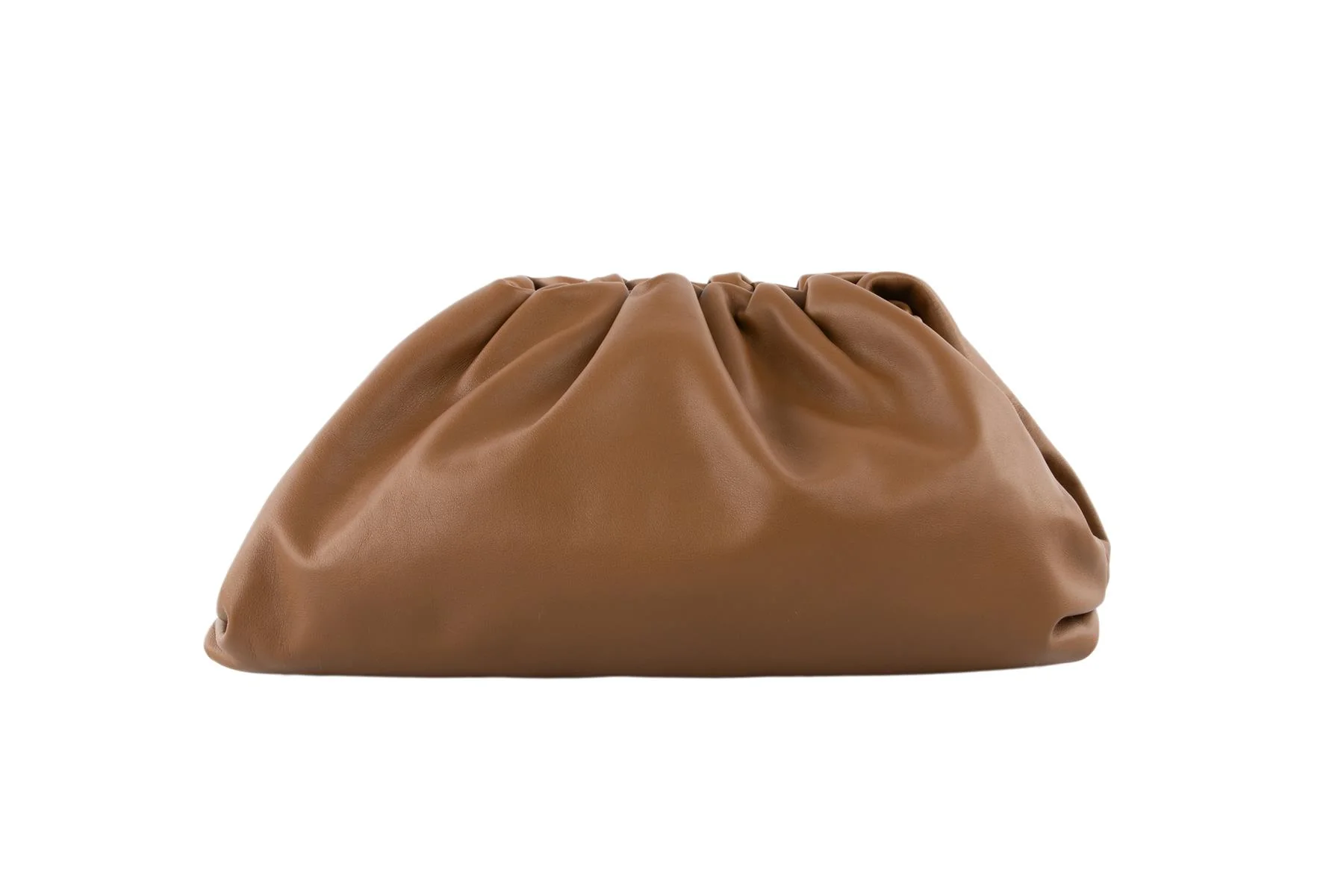 BOTTEGA VENETA BROWN POUCH LARGE LEATHER CLUTCH - Image 2