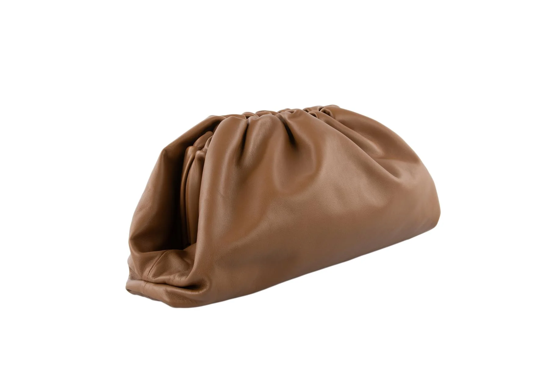BOTTEGA VENETA BROWN POUCH LARGE LEATHER CLUTCH - Image 3