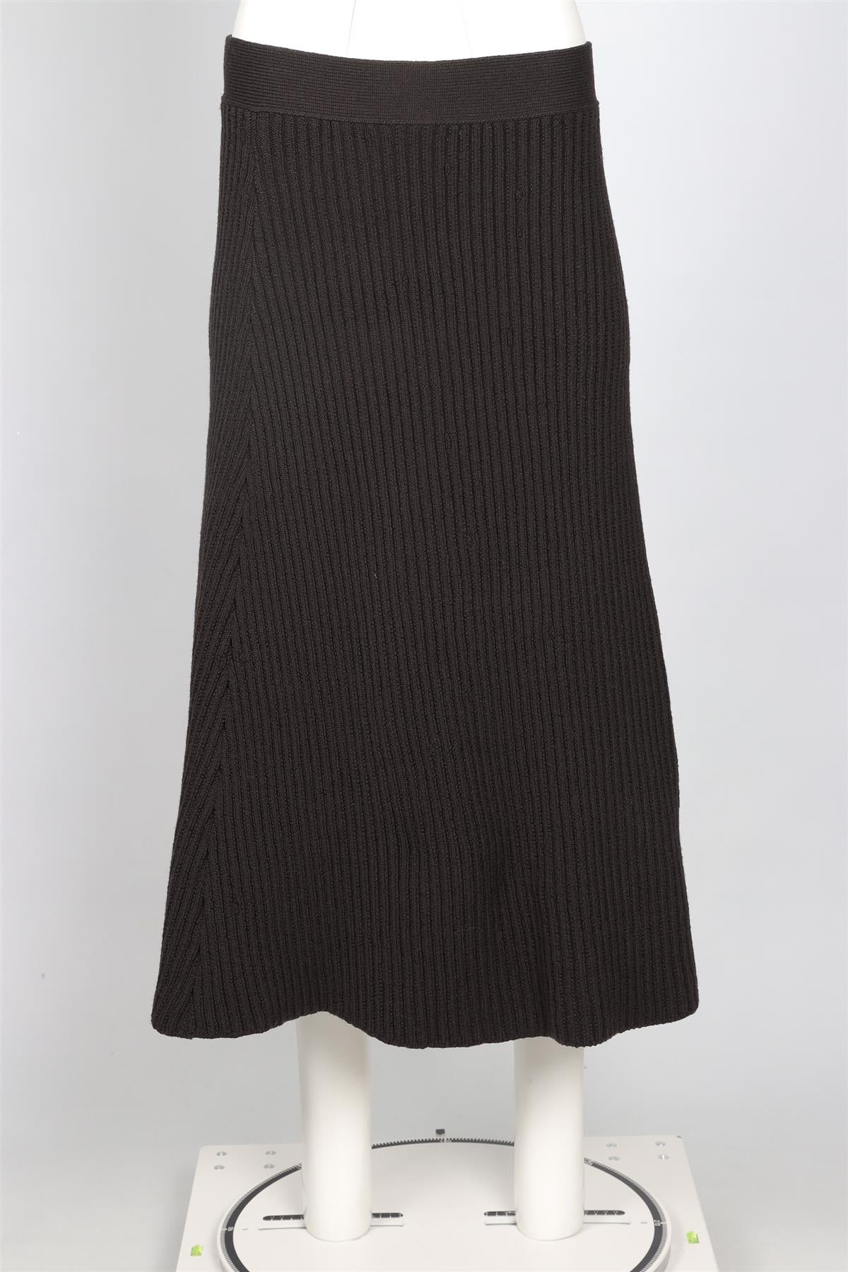 BOTTEGA VENETA BROWN WOOL MIDI SKIRT MEDIUM - Image 2
