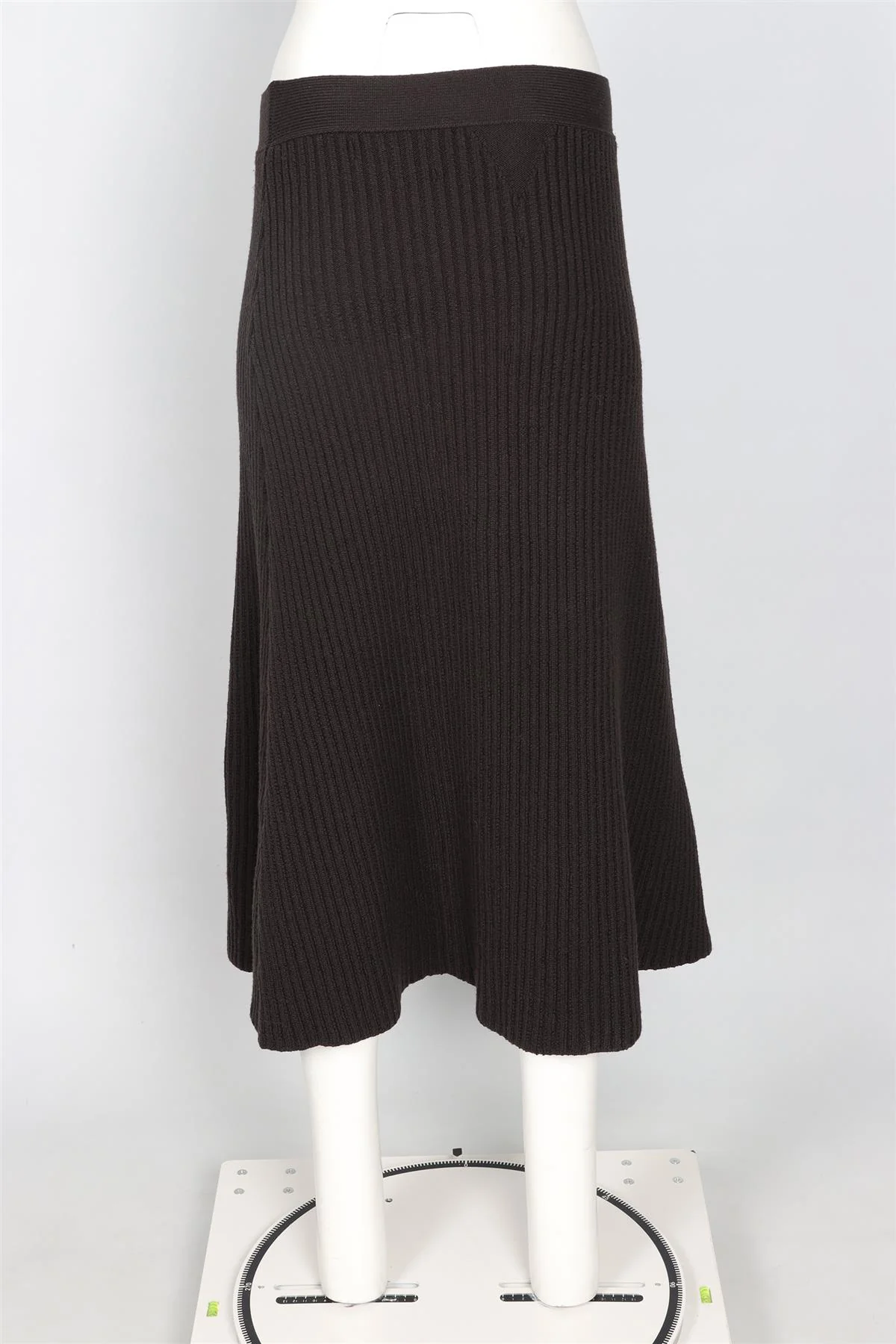BOTTEGA VENETA BROWN WOOL MIDI SKIRT MEDIUM - Image 4