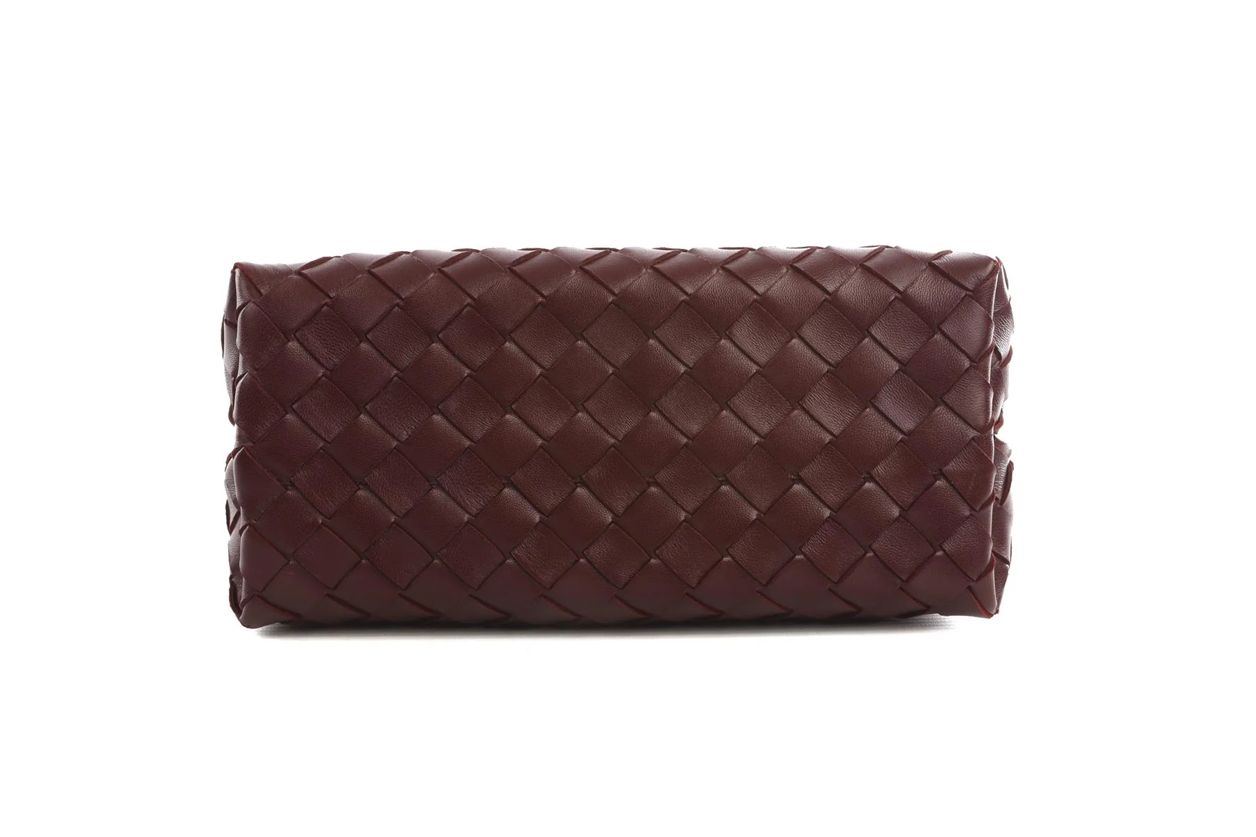 BOTTEGA VENETA BURGUNDY ANDIAMO SMALL INTRECCIATO LEATHER TOTE BAG - Image 8