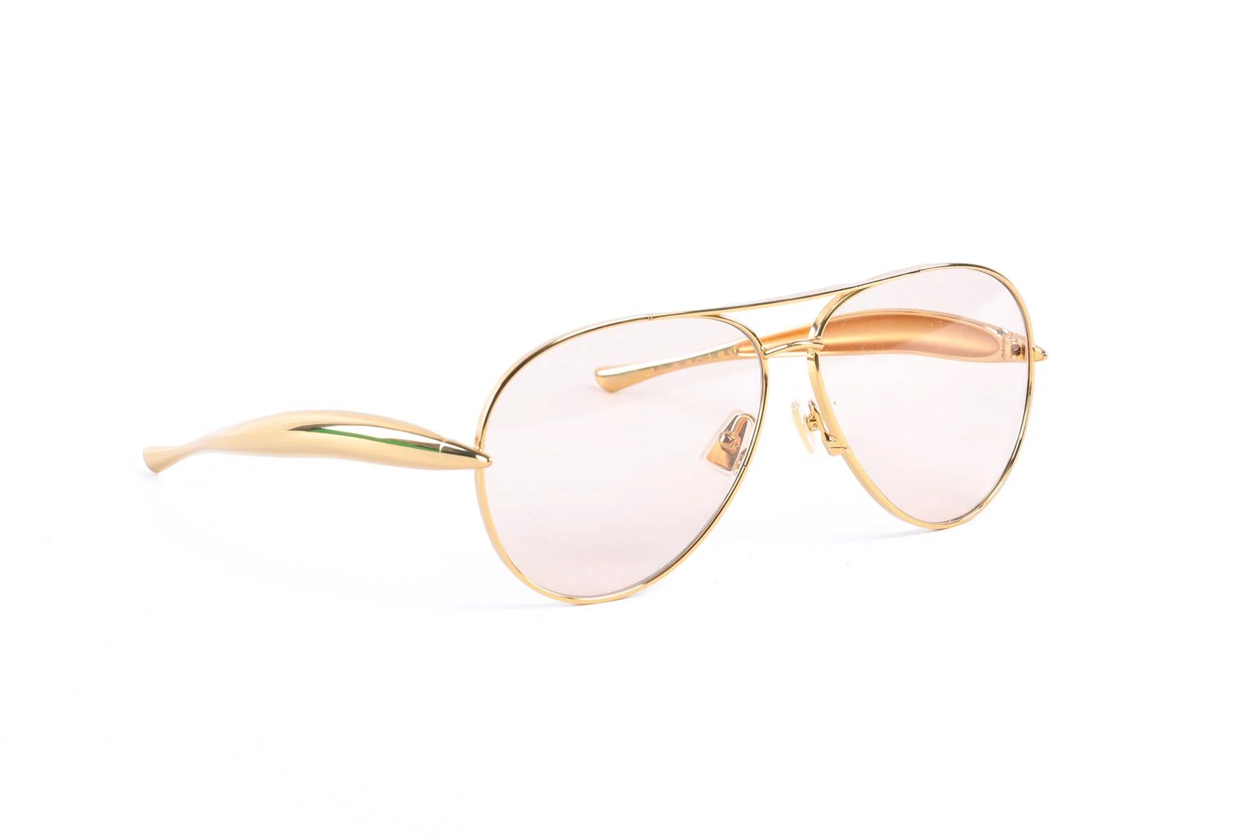 BOTTEGA VENETA GOLD FRAME SUNGLASSES - Image 2