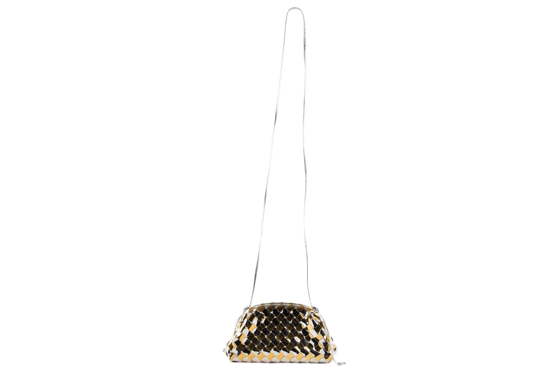 BOTTEGA VENETA GOLD POUCH MINI LEATHER SHOULDER BAG - Image 10