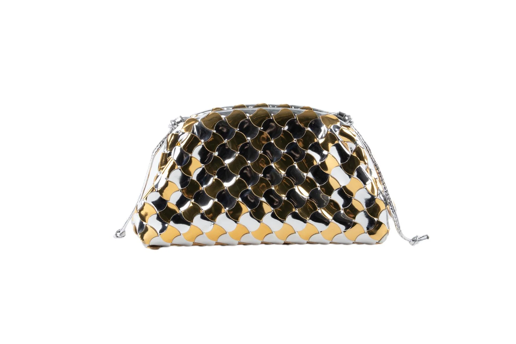 BOTTEGA VENETA GOLD POUCH MINI LEATHER SHOULDER BAG - Image 2