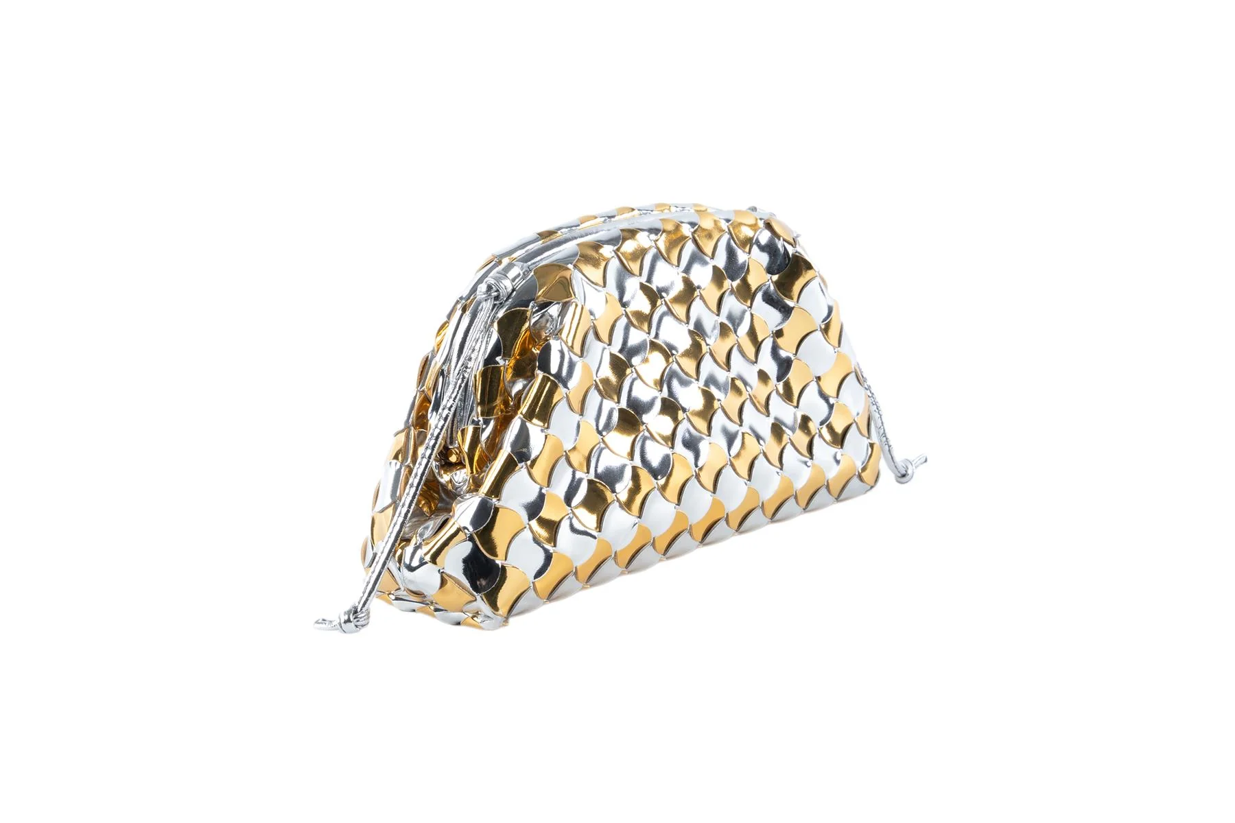 BOTTEGA VENETA GOLD POUCH MINI LEATHER SHOULDER BAG - Image 3