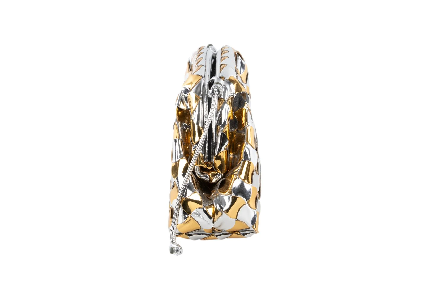 BOTTEGA VENETA GOLD POUCH MINI LEATHER SHOULDER BAG - Image 5