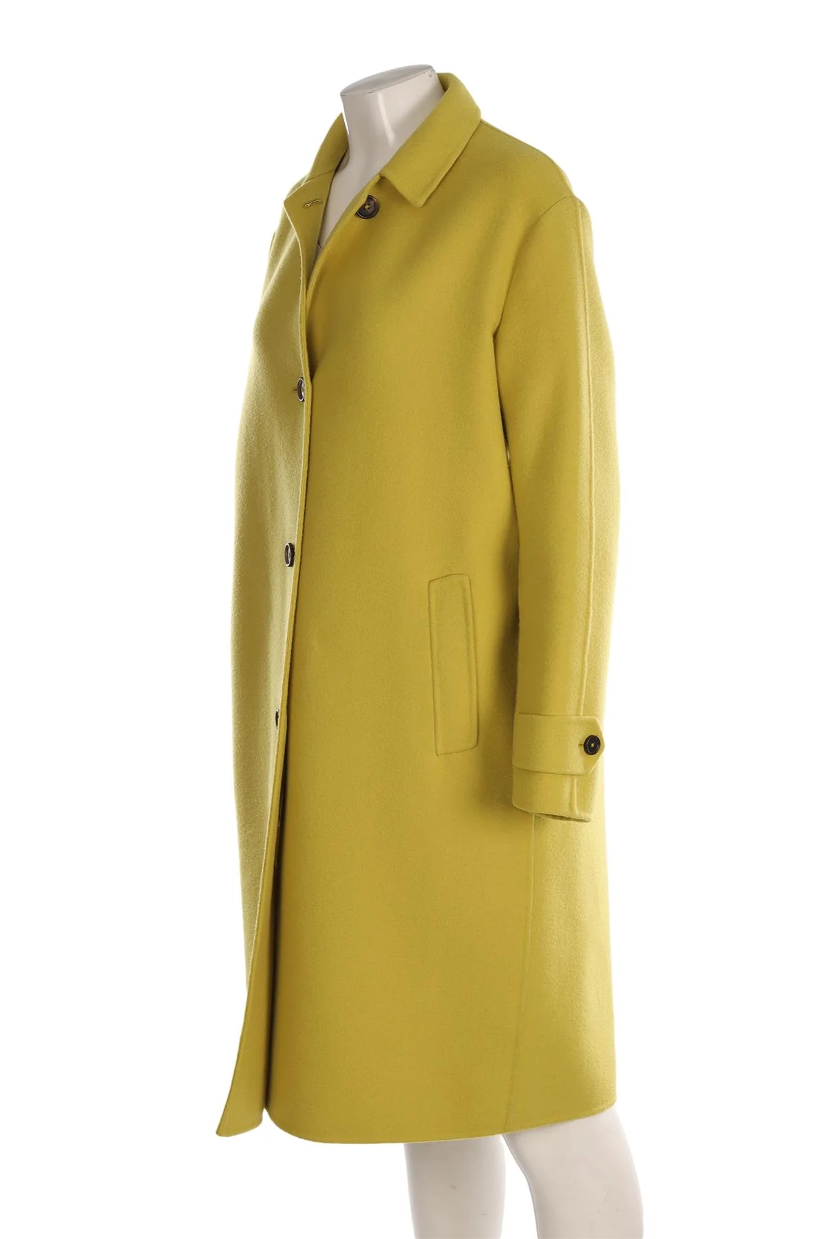 BOTTEGA VENETA GREEN CASHMERE COAT IT 46 UK 14 - Image 3