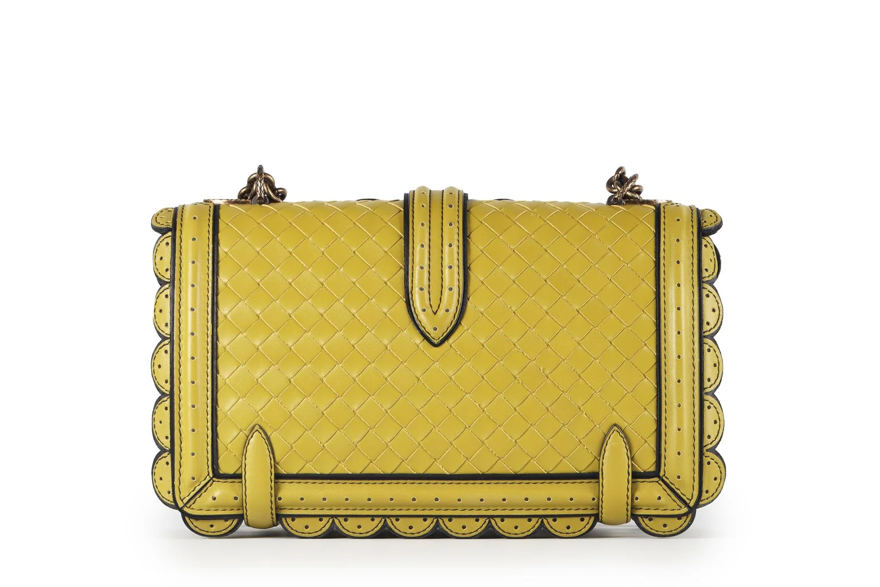 BOTTEGA VENETA GREEN CITY KNOT INTRECCIATO LEATHER SHOULDER BAG - Image 7