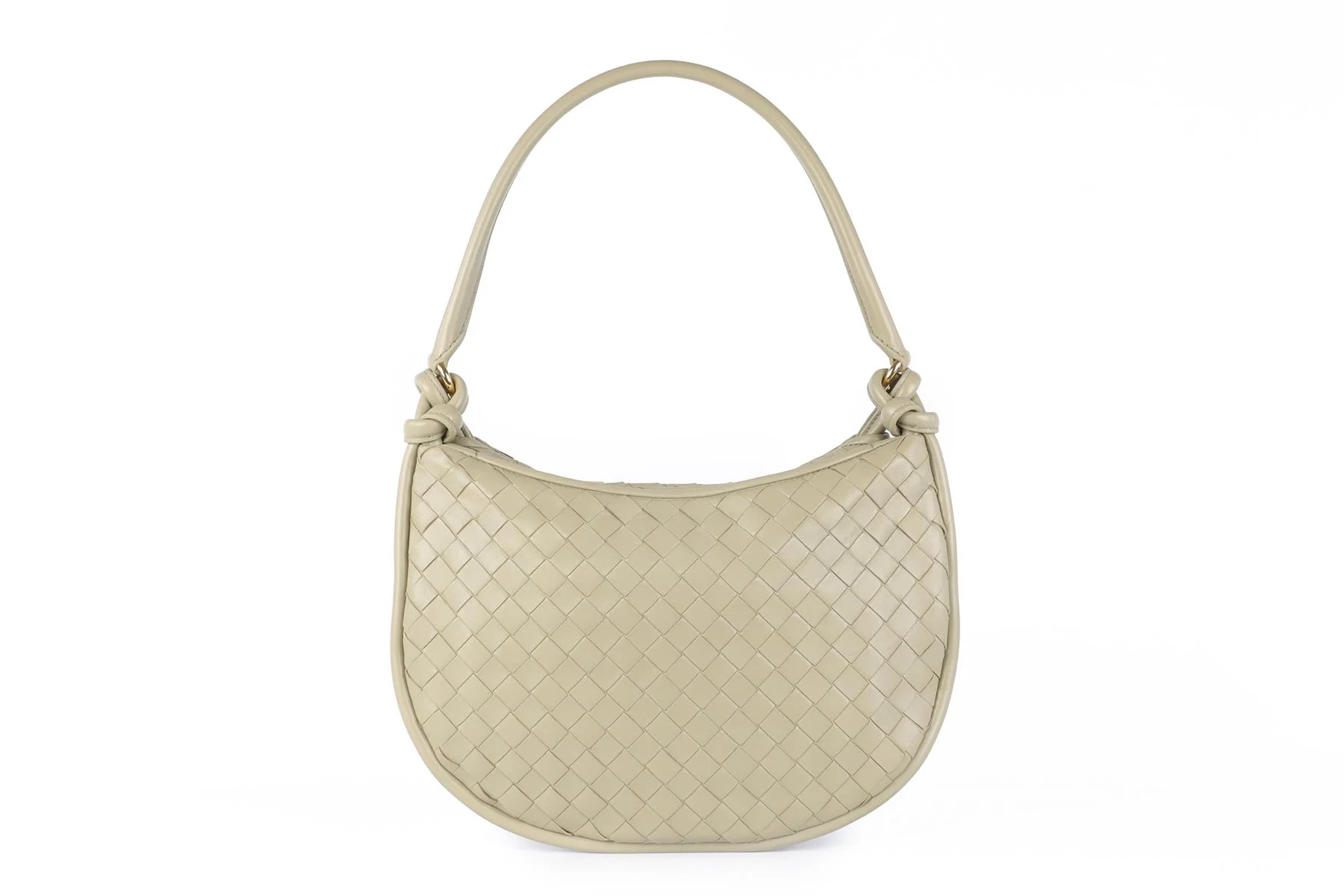 BOTTEGA VENETA GREEN GEMELLI MEDIUM INTRECCIATO LEATHER SHOULDER BAG - Image 6