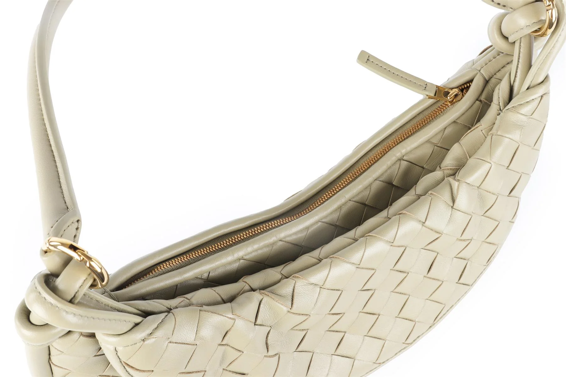 BOTTEGA VENETA GREEN GEMELLI MEDIUM INTRECCIATO LEATHER SHOULDER BAG - Image 9