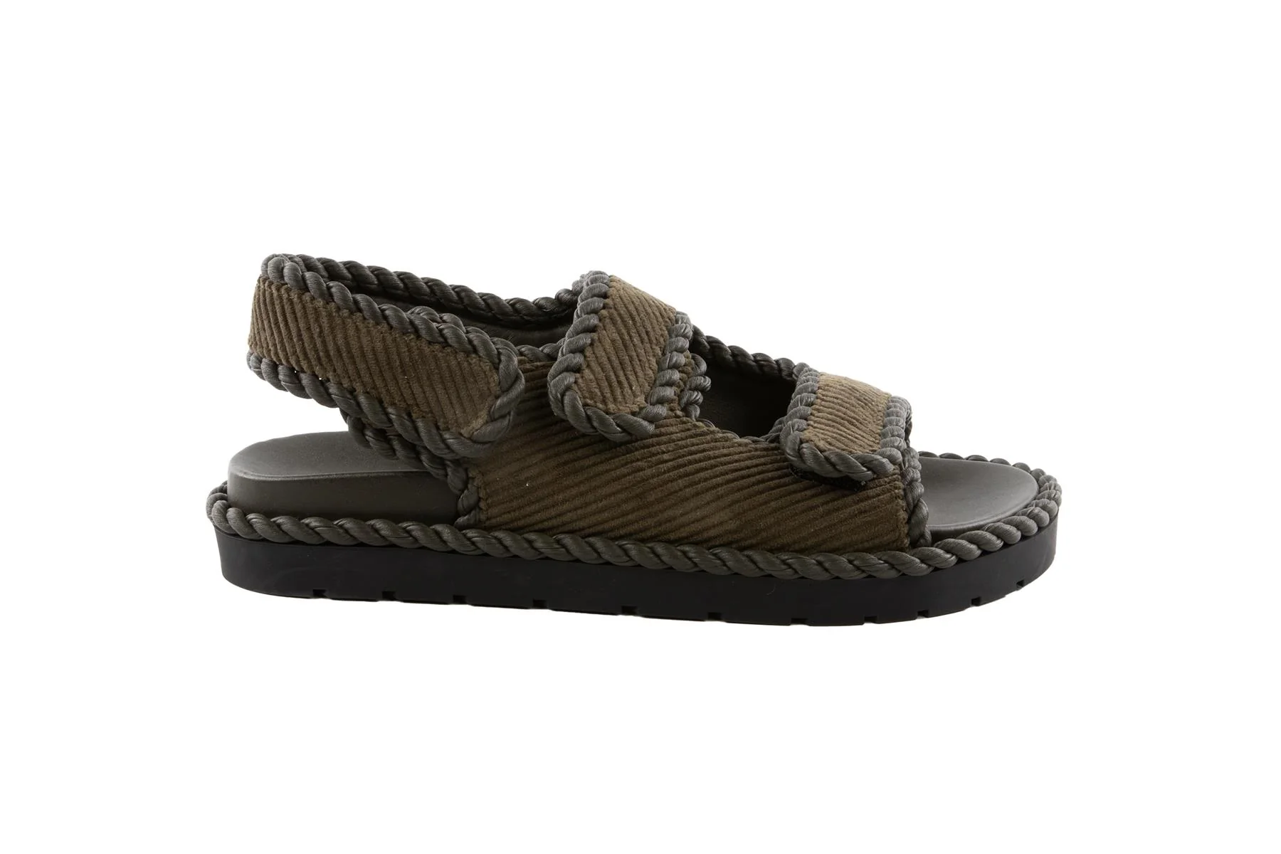 BOTTEGA VENETA GREEN JACK CORDUROY SANDALS EU 38 UK 5 US 8 - Image 2