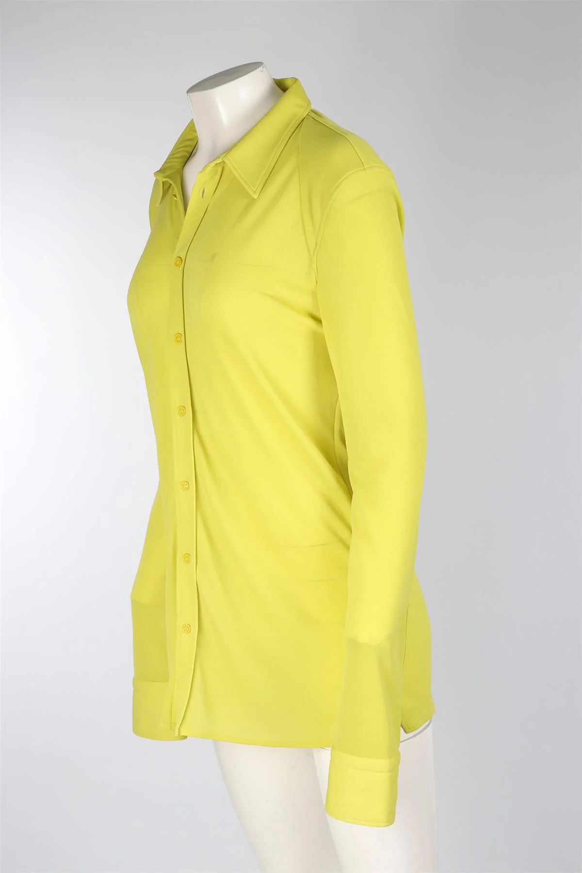 BOTTEGA VENETA GREEN JERSEY SHIRT IT 44 UK 12 - Image 3