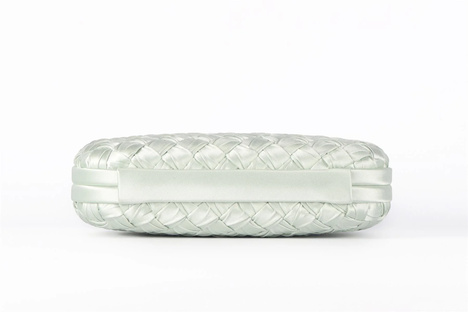 BOTTEGA VENETA GREEN KNOT INTRECCIATO SATIN CLUTCH - Image 7