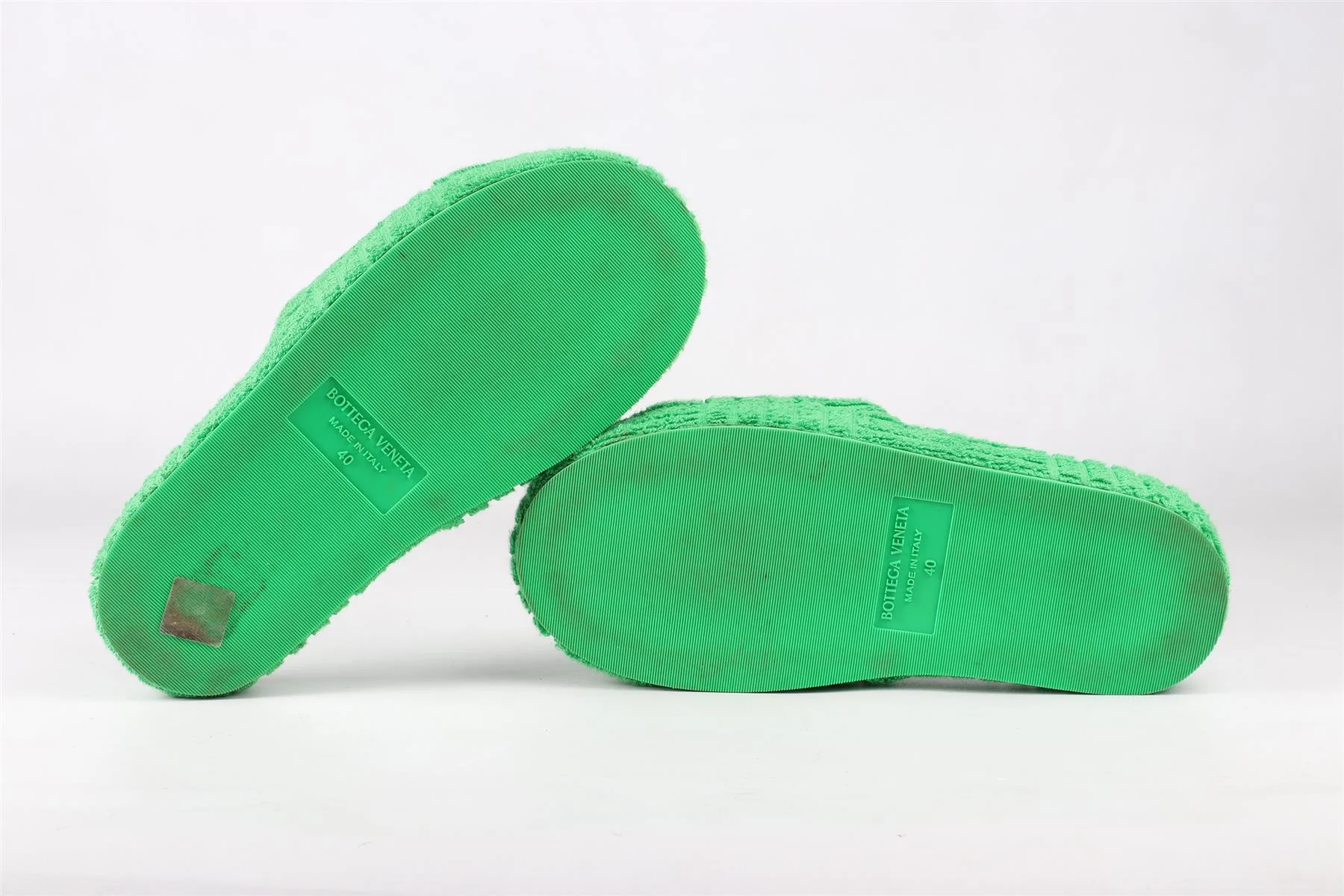 BOTTEGA VENETA GREEN TERRY SLIDES EU 40 UK 7 US 10 - Image 6
