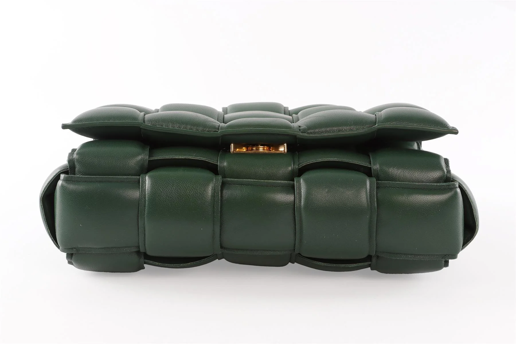 BOTTEGA VENETA GREEN THE CHAIN CASSETTE INTRECCIATO LEATHER SHOULDER BAG - Image 6