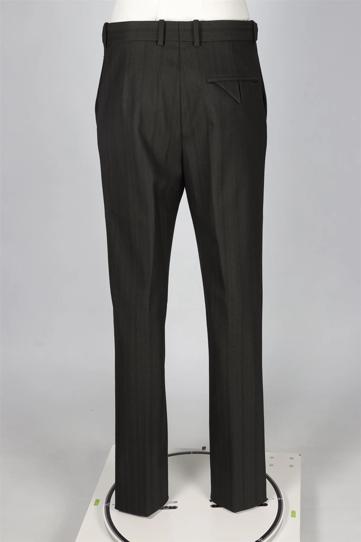 BOTTEGA VENETA GREEN WOOL STRAIGHT LEG PANTS IT 40 UK 8 - Image 4